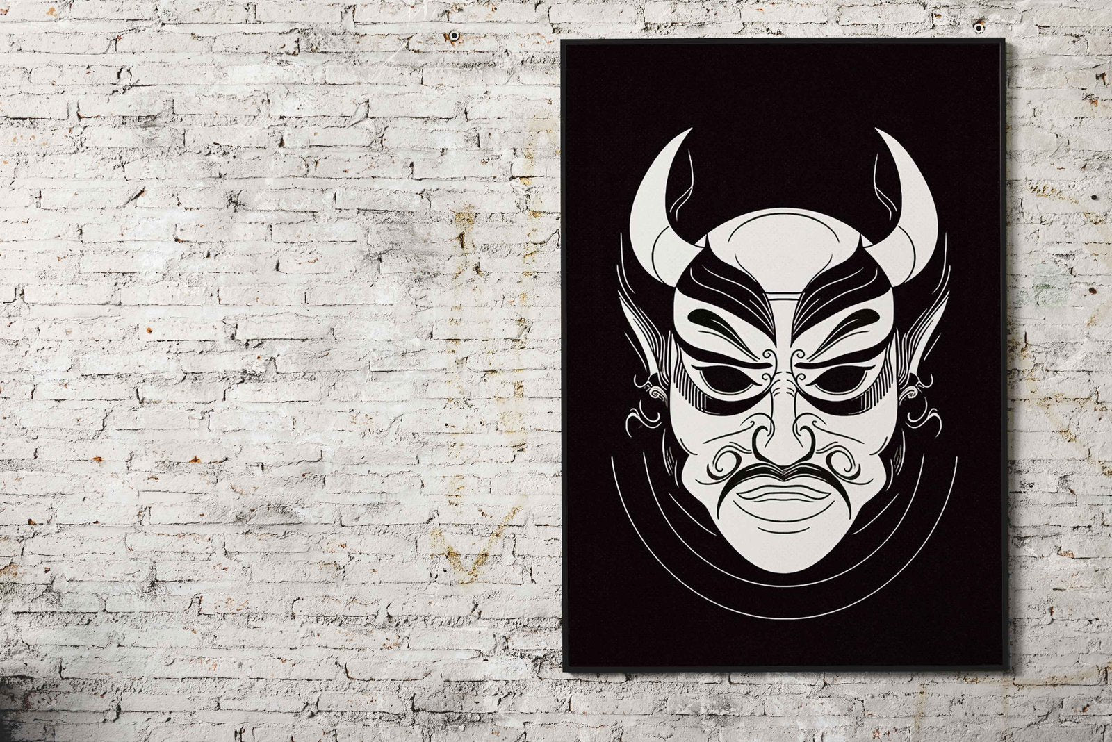 Mask Japanese Asian Style Poster | Wall Art for Home & Office | High-Quality Print - High-Quality Visual Display