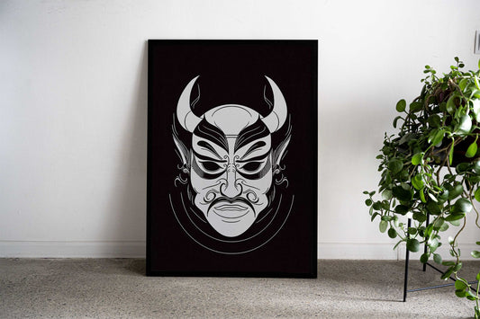 Mask Japanese Asian Style Poster | Wall Art for Home & Office | High-Quality Print - High-Quality Visual Display