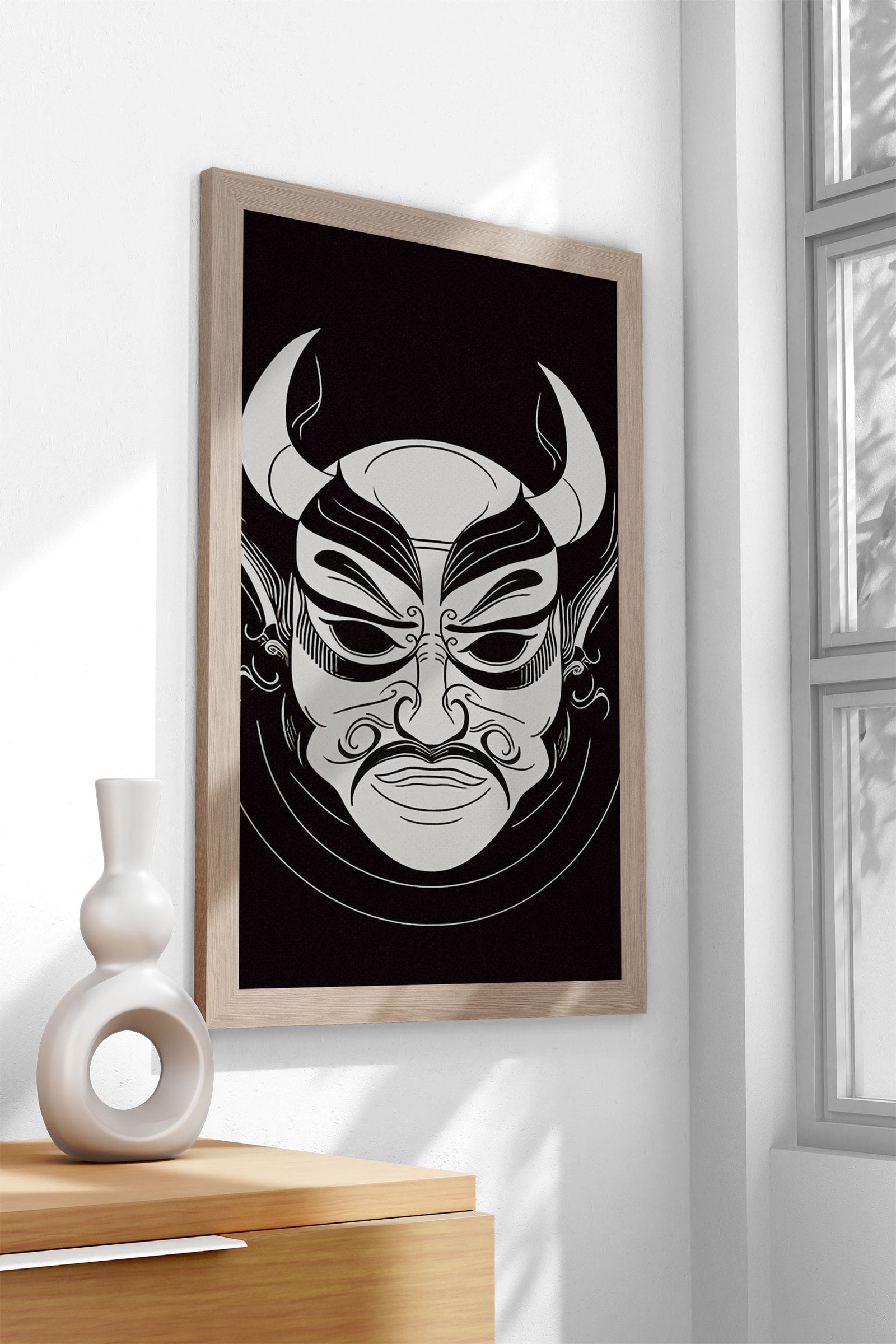 Mask Japanese Asian Style Poster | Wall Art for Home & Office | High-Quality Print - High-Quality Visual Display