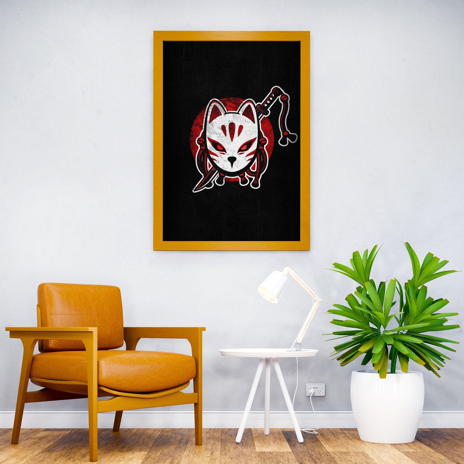 Mask Katana Japanese Asian Style Poster | Wall Art for Home & Office | High-Quality Print - High-Quality Visual Display