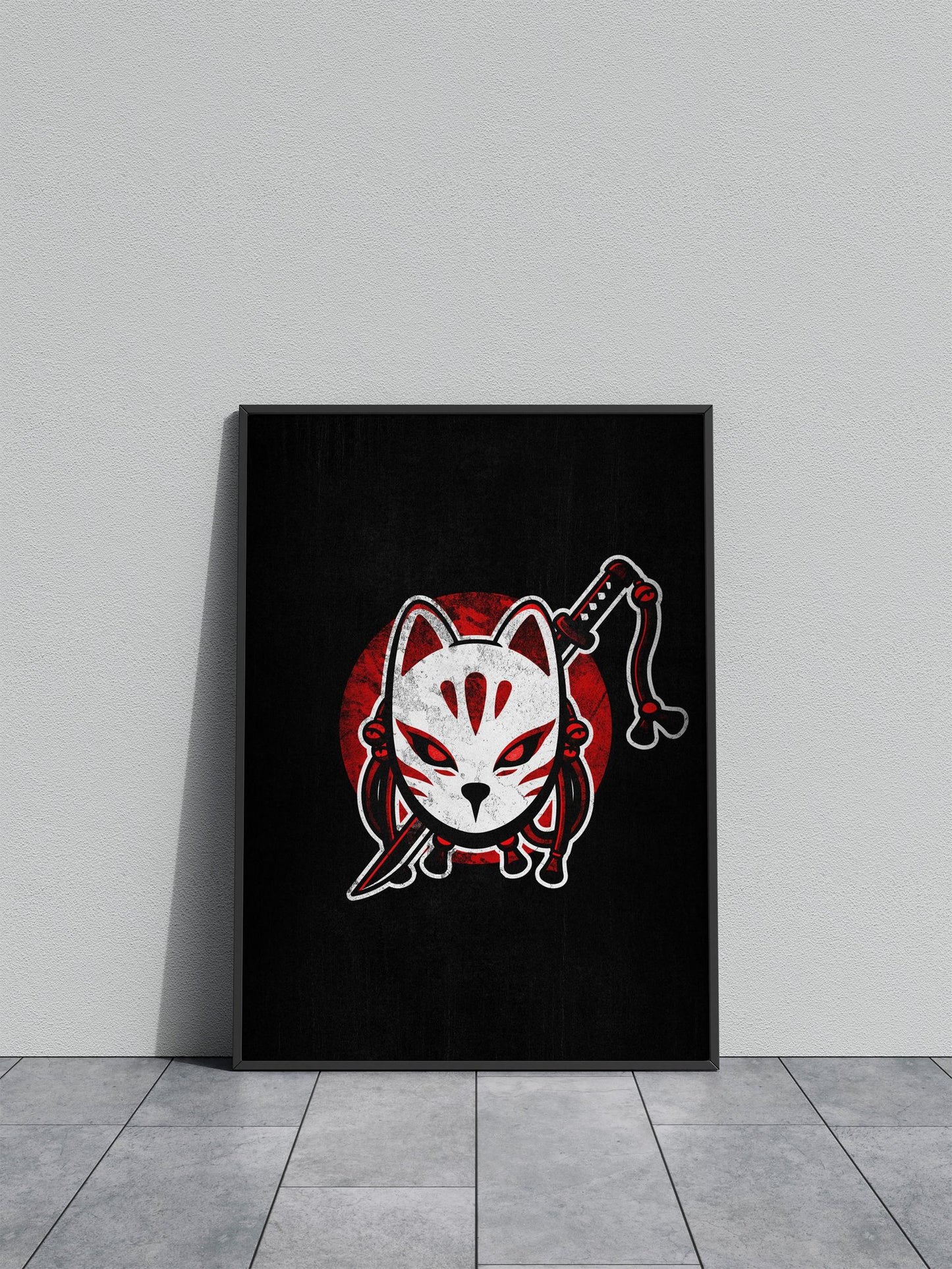 Mask Katana Japanese Asian Style Poster | Wall Art for Home & Office | High-Quality Print - High-Quality Visual Display