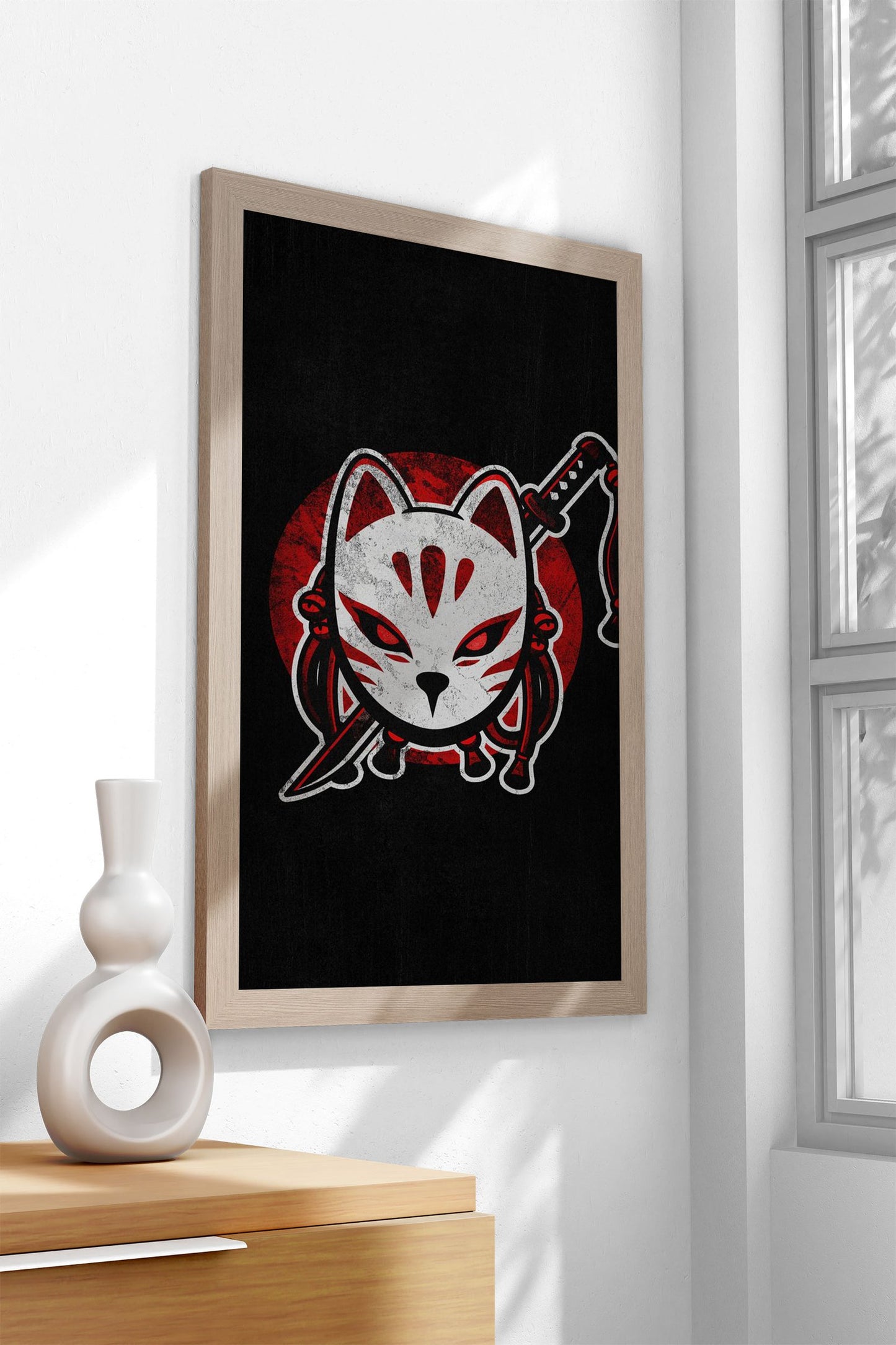 Mask Katana Japanese Asian Style Poster | Wall Art for Home & Office | High-Quality Print - High-Quality Visual Display