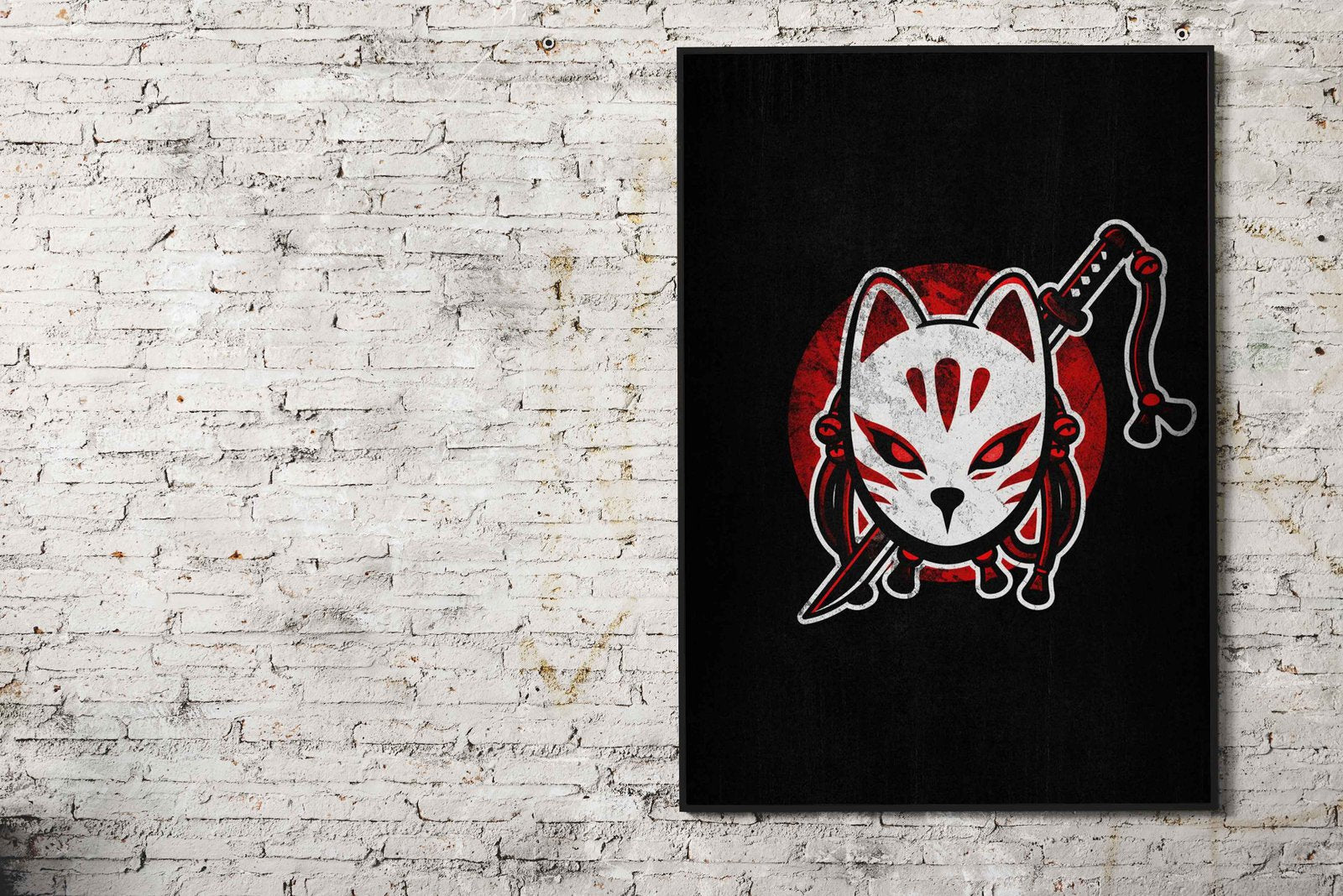 Mask Katana Japanese Asian Style Poster | Wall Art for Home & Office | High-Quality Print - High-Quality Visual Display