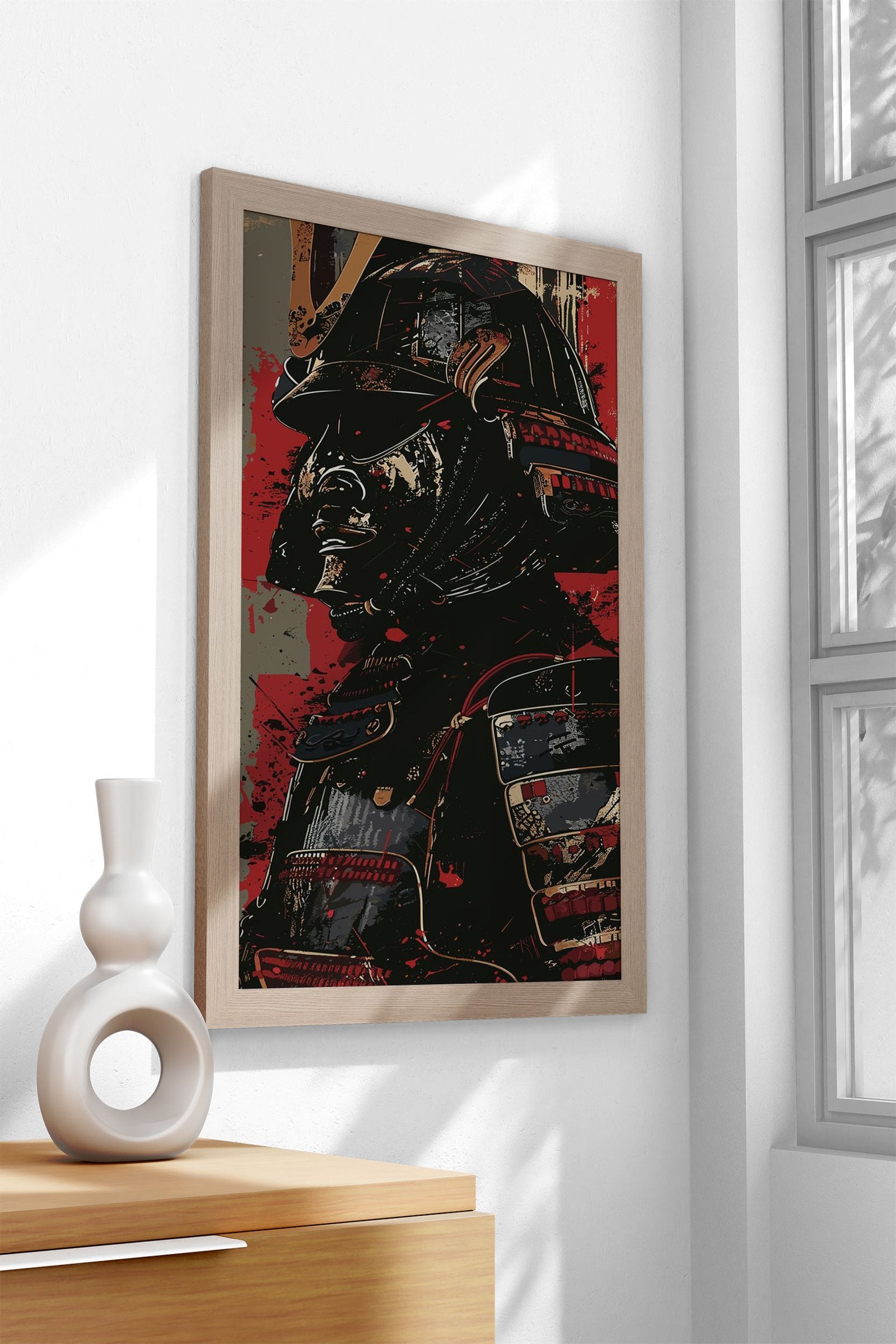 Mask Samurai Asian Style Poster | Wall Art for Home & Office | High-Quality Print - High-Quality Visual Display