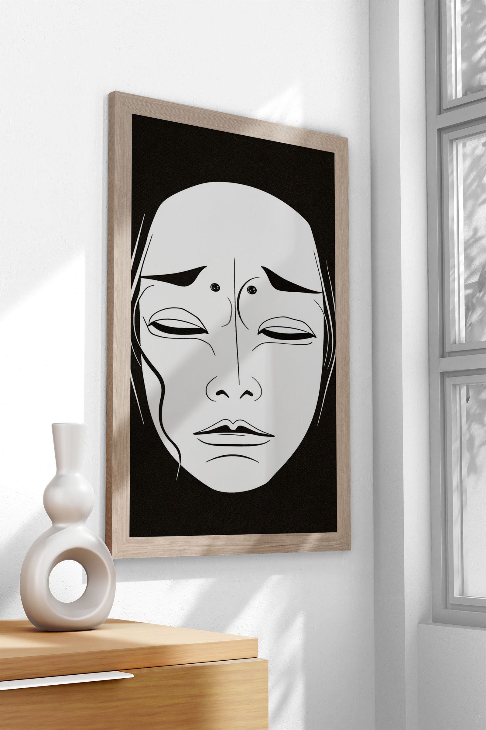 Mask Traditional Japan Asian Style Poster | Wall Art for Home & Office | High-Quality Print - High-Quality Visual Display