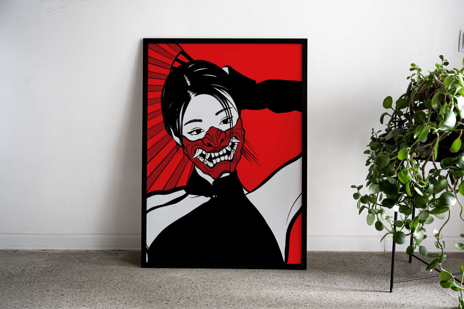 Mask woman Asian Style Poster | Wall Art for Home & Office | High-Quality Print - High-Quality Visual Display