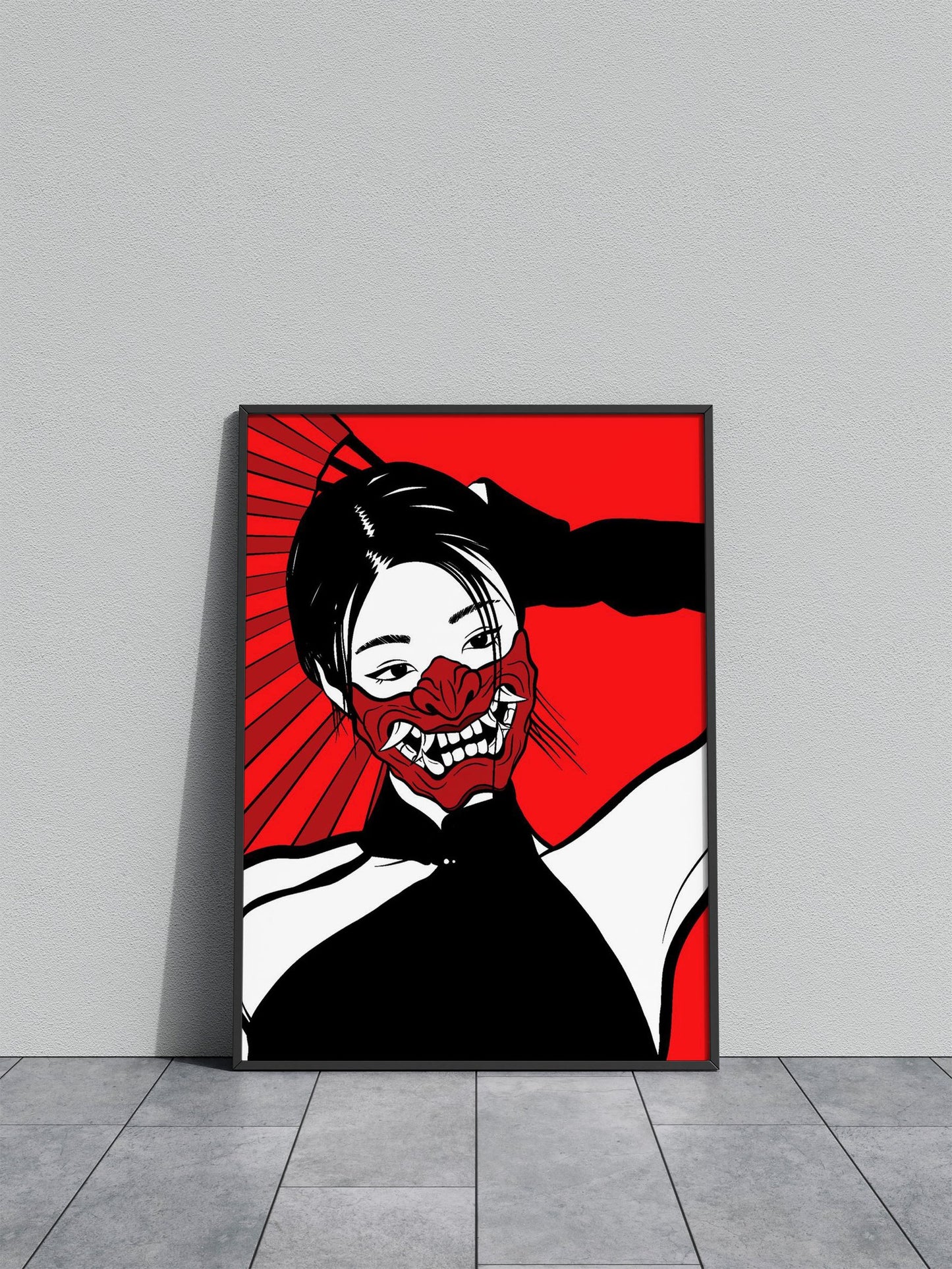 Mask woman Asian Style Poster | Wall Art for Home & Office | High-Quality Print - High-Quality Visual Display