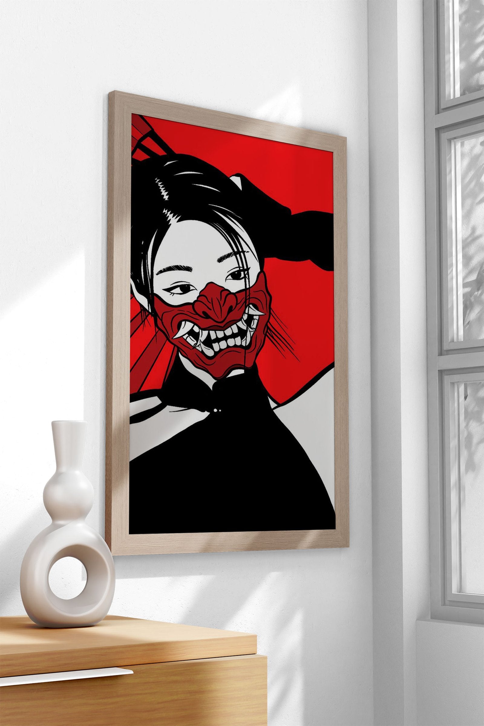 Mask woman Asian Style Poster | Wall Art for Home & Office | High-Quality Print - High-Quality Visual Display