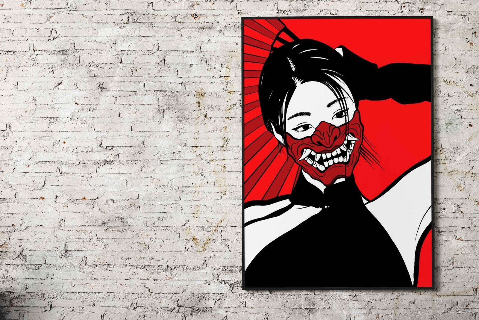 Mask woman Asian Style Poster | Wall Art for Home & Office | High-Quality Print - High-Quality Visual Display