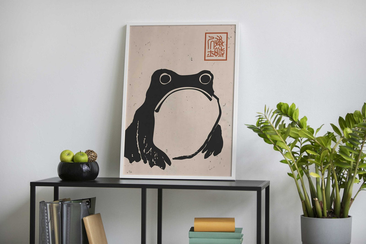 Matsumoto Hoji Grumpy Frog Asian Style Poster | Wall Art for Home & Office | High-Quality Print - High-Quality Visual Display