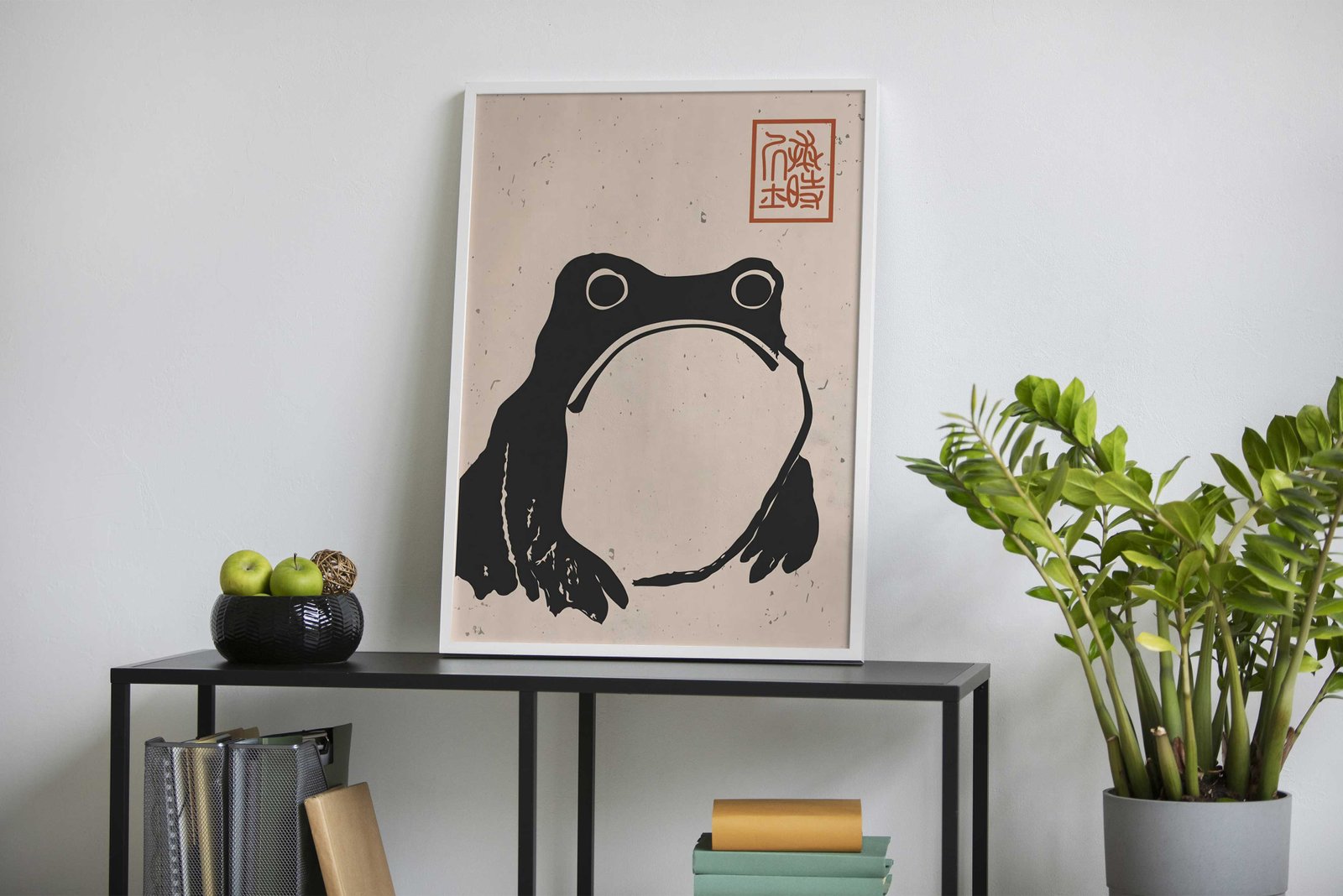 Matsumoto Hoji Grumpy Frog Asian Style Poster | Wall Art for Home & Office | High-Quality Print - High-Quality Visual Display