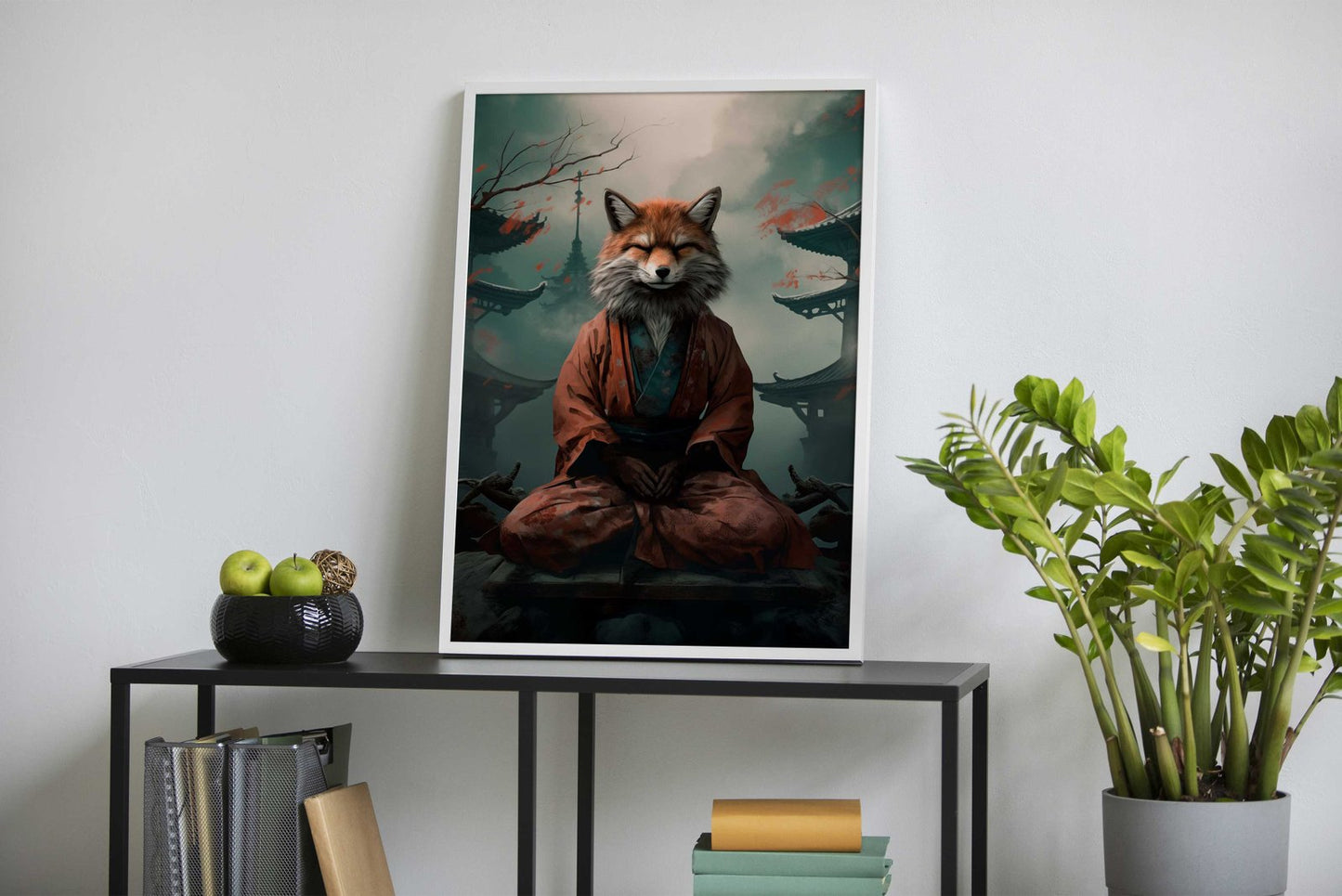 Meditating Fox Asian Style Poster | Wall Art for Home & Office | High-Quality Print - High-Quality Visual Display