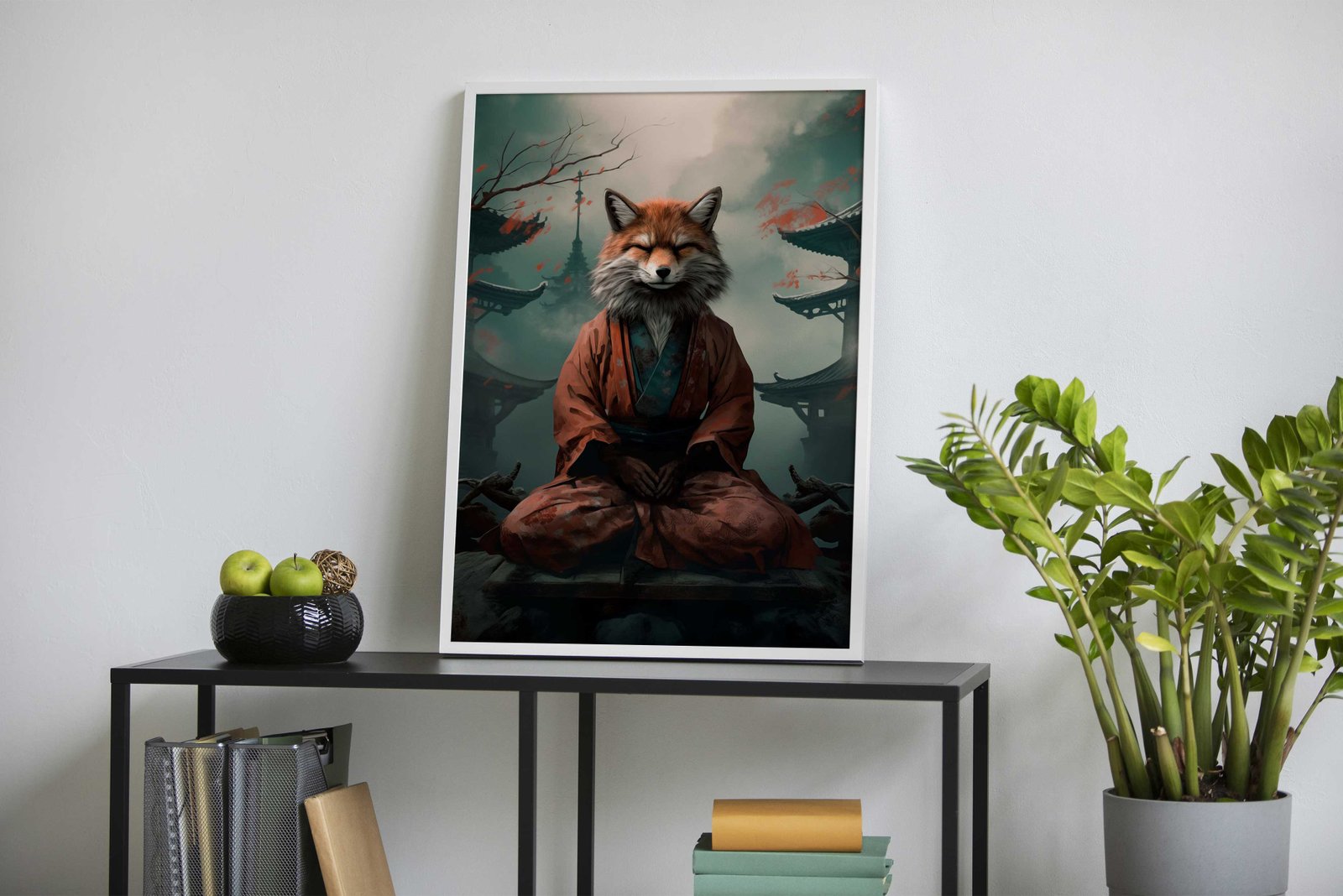 Meditating Fox Asian Style Poster | Wall Art for Home & Office | High-Quality Print - High-Quality Visual Display