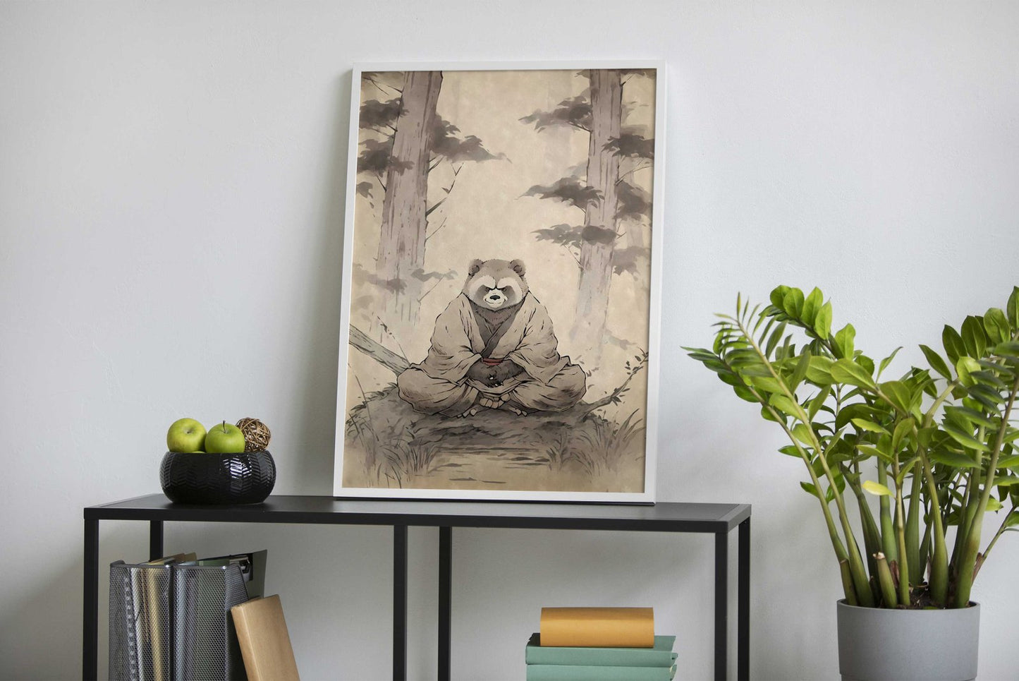 Meditating Tanuki Yokai Asian Style Poster | Wall Art for Home & Office | High-Quality Print - High-Quality Visual Display