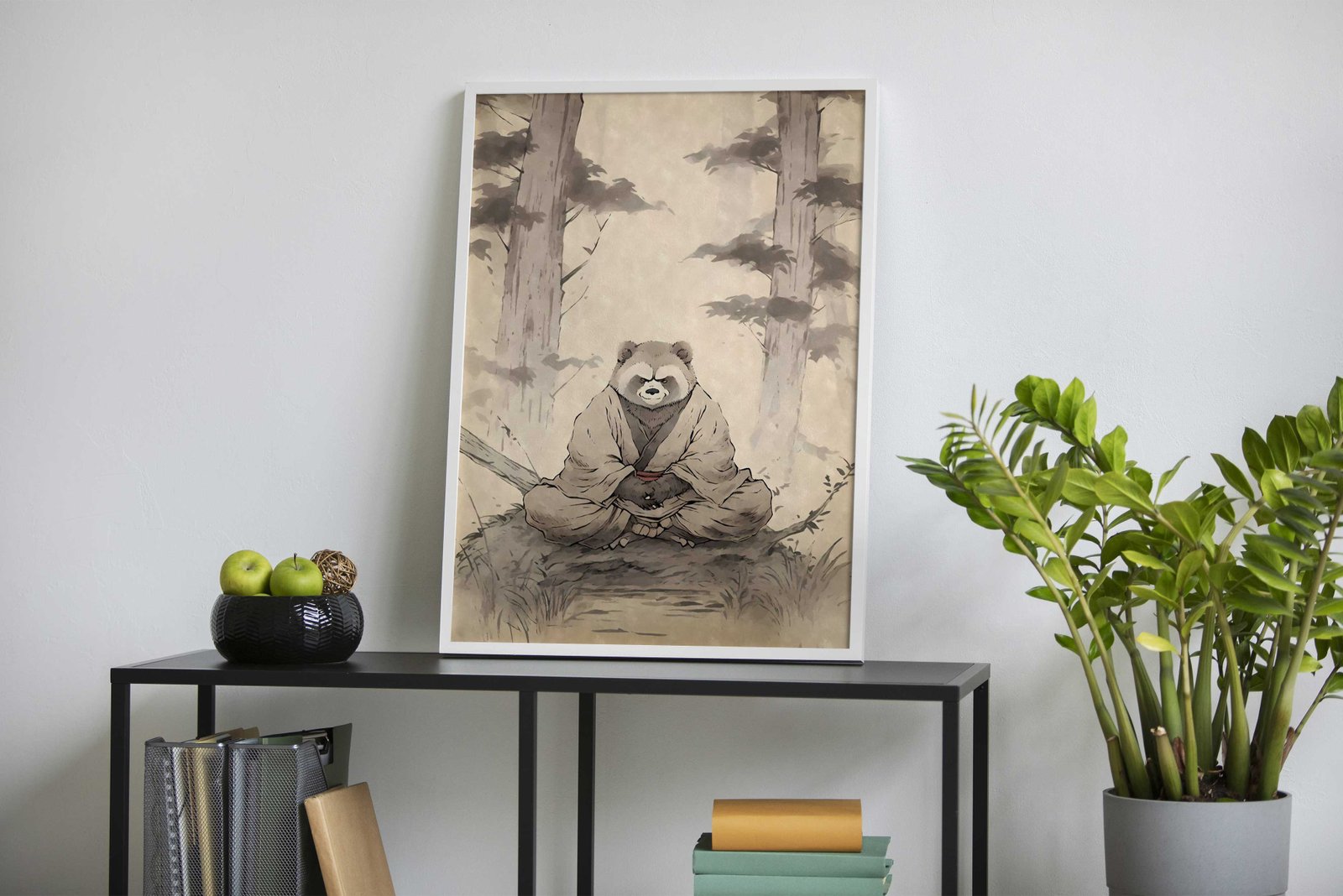 Meditating Tanuki Yokai Asian Style Poster | Wall Art for Home & Office | High-Quality Print - High-Quality Visual Display