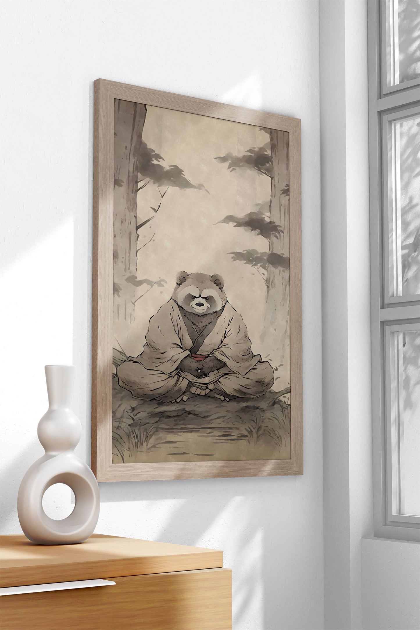 Meditating Tanuki Yokai Asian Style Poster | Wall Art for Home & Office | High-Quality Print - High-Quality Visual Display
