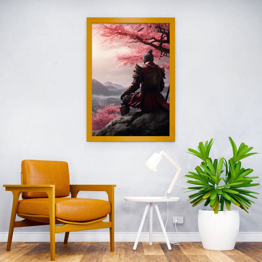 Meditating samurai Asian Style Poster | Wall Art for Home & Office | High-Quality Print - High-Quality Visual Display