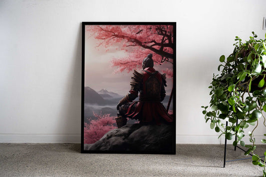 Meditating samurai Asian Style Poster | Wall Art for Home & Office | High-Quality Print - High-Quality Visual Display