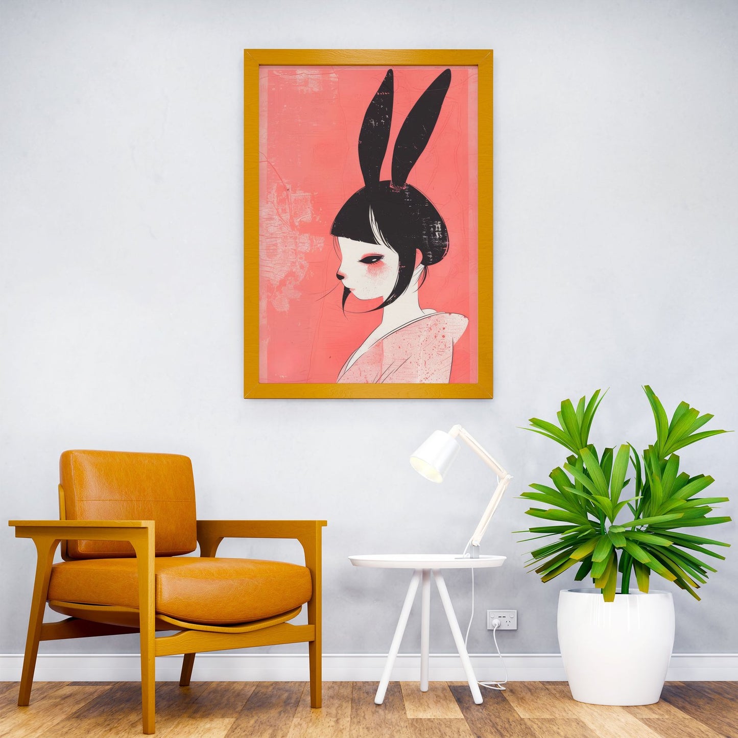 Melancholia of a Bunny Asian Style Poster | Wall Art for Home & Office | High-Quality Print - High-Quality Visual Display