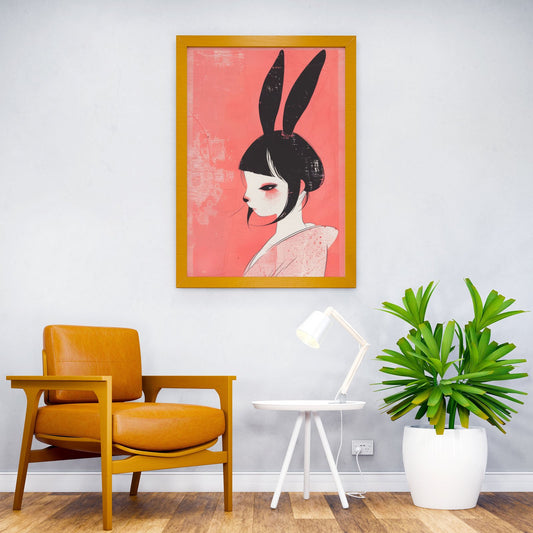 Melancholia of a Bunny Asian Style Poster | Wall Art for Home & Office | High-Quality Print - High-Quality Visual Display