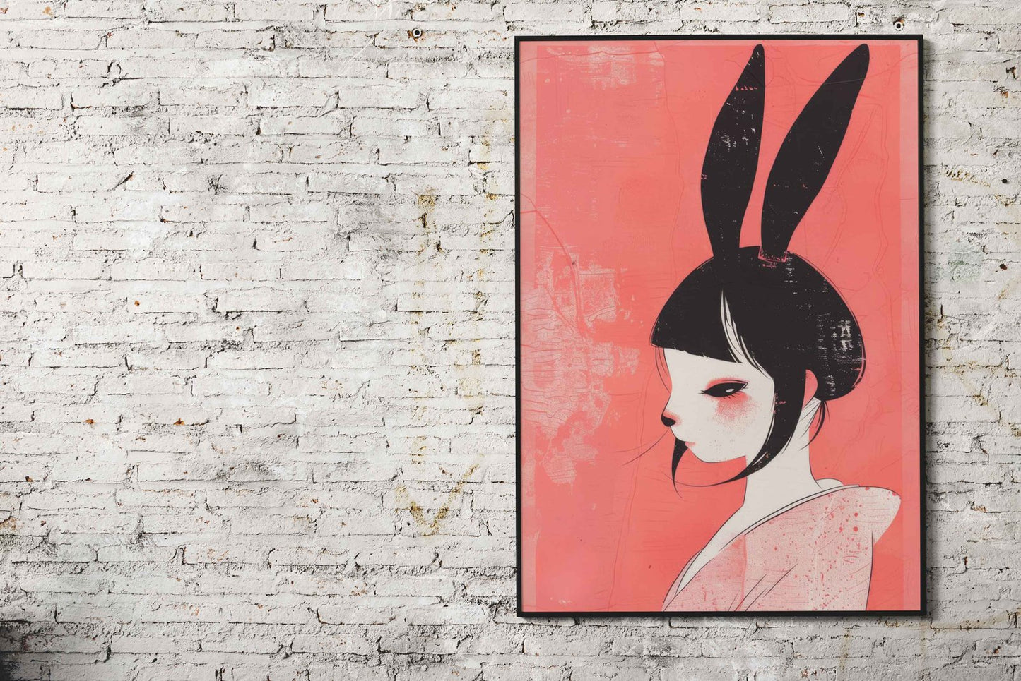 Melancholia of a Bunny Asian Style Poster | Wall Art for Home & Office | High-Quality Print - High-Quality Visual Display