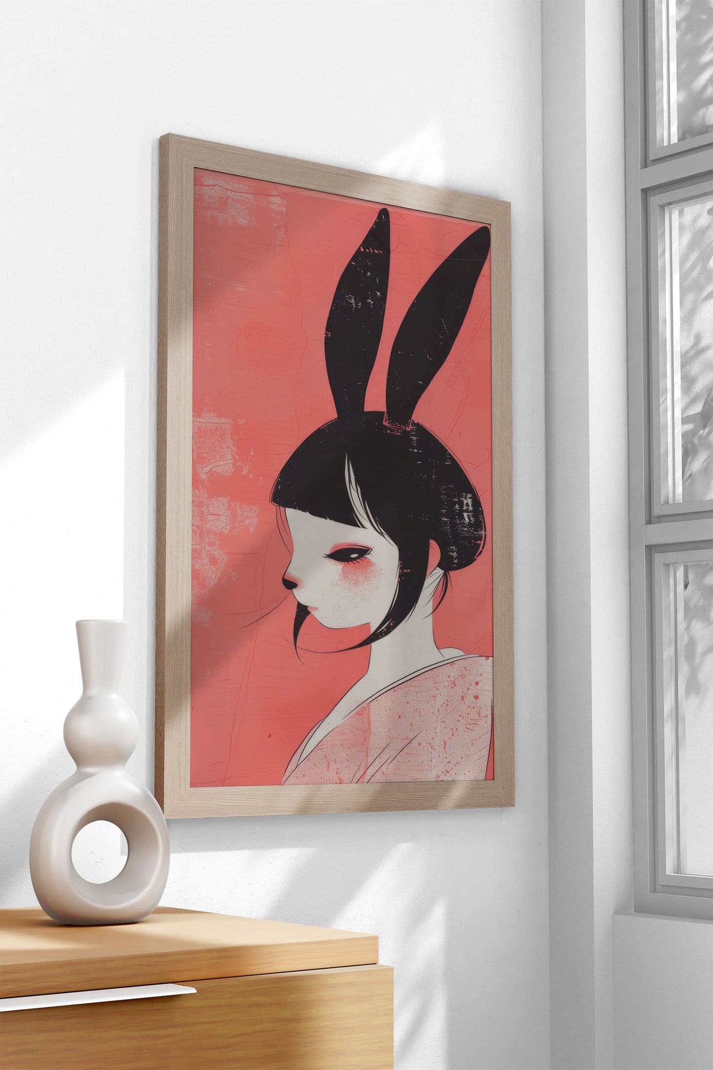 Melancholia of a Bunny Asian Style Poster | Wall Art for Home & Office | High-Quality Print - High-Quality Visual Display