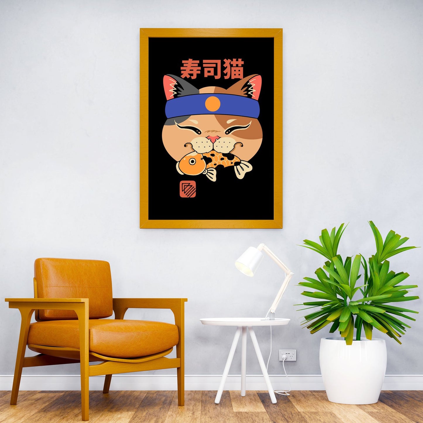 Meowster Head 3 Asian Style Poster | Wall Art for Home & Office | High-Quality Print - High-Quality Visual Display