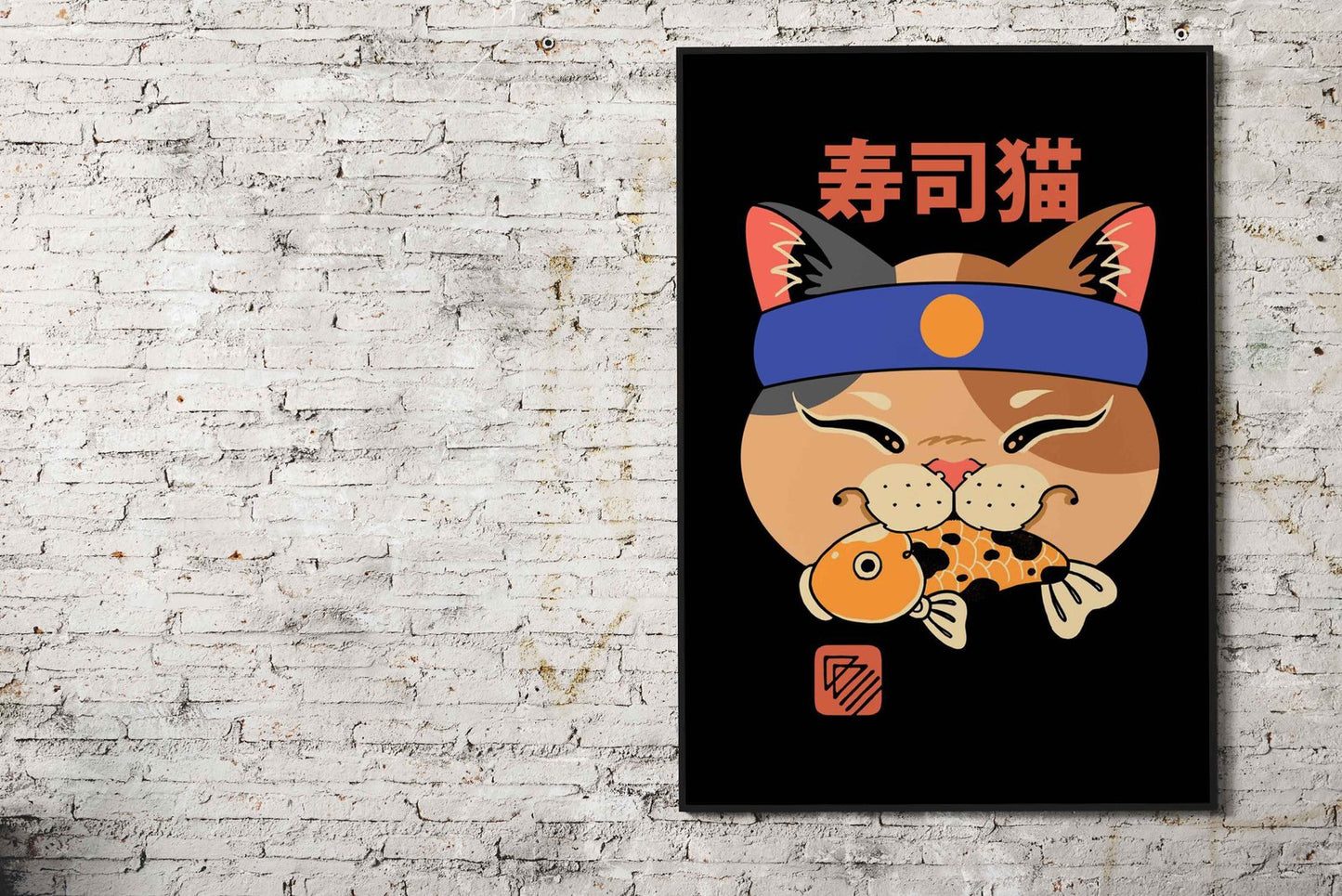 Meowster Head 3 Asian Style Poster | Wall Art for Home & Office | High-Quality Print - High-Quality Visual Display