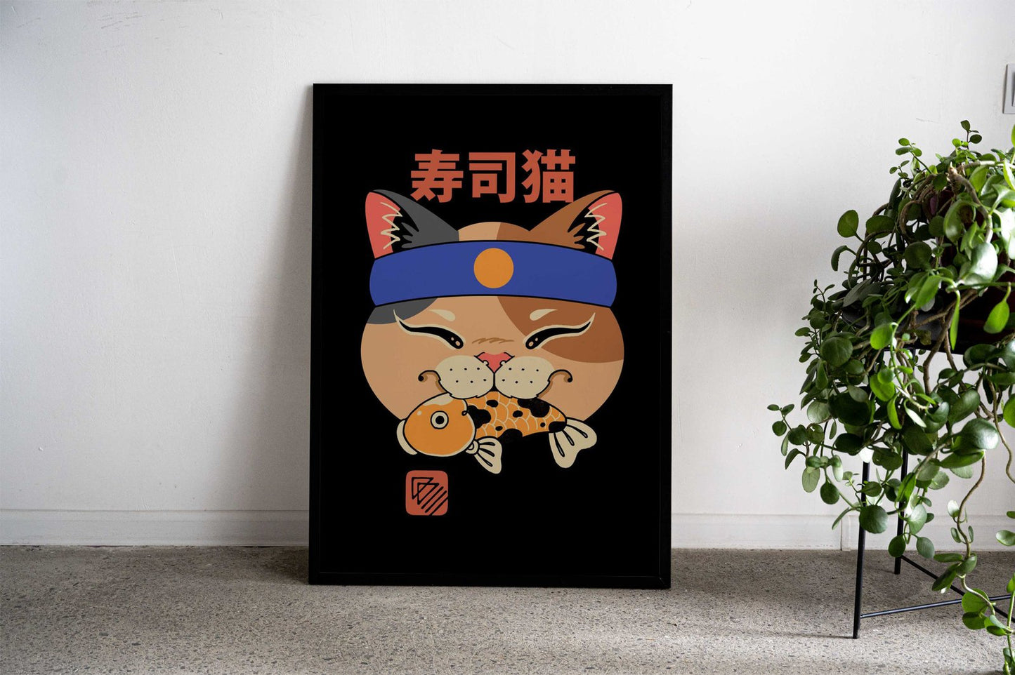 Meowster Head 3 Asian Style Poster | Wall Art for Home & Office | High-Quality Print - High-Quality Visual Display