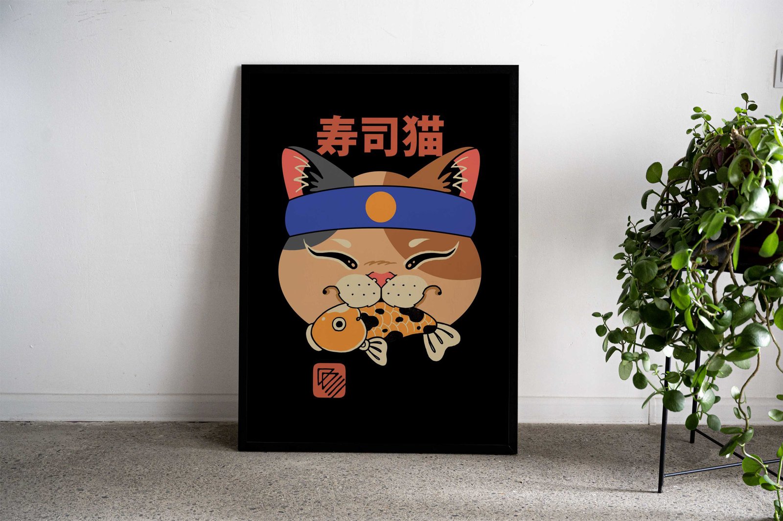 Meowster Head 3 Asian Style Poster | Wall Art for Home & Office | High-Quality Print - High-Quality Visual Display