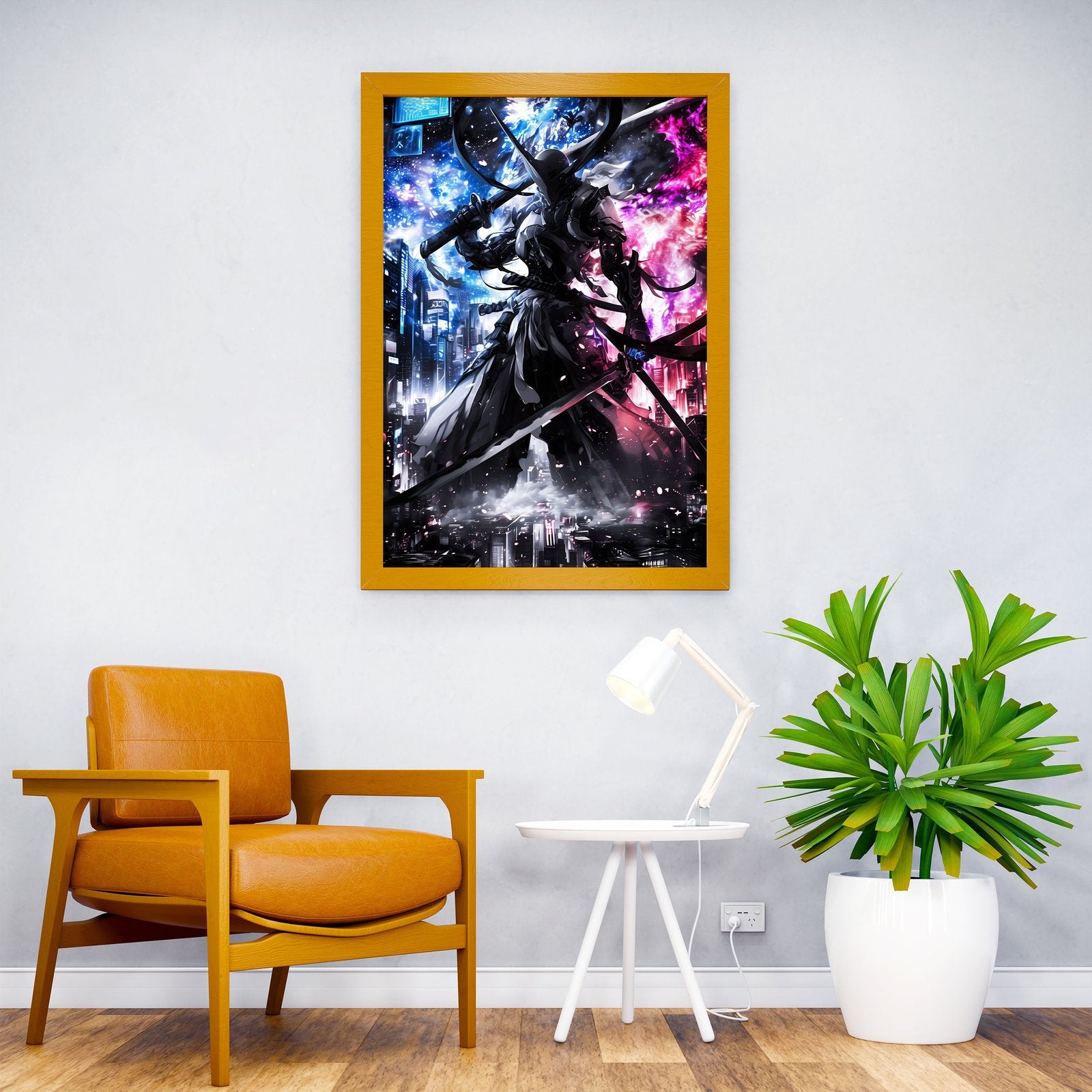Metal Samurai Asian Style Poster | Wall Art for Home & Office | High-Quality Print - High-Quality Visual Display