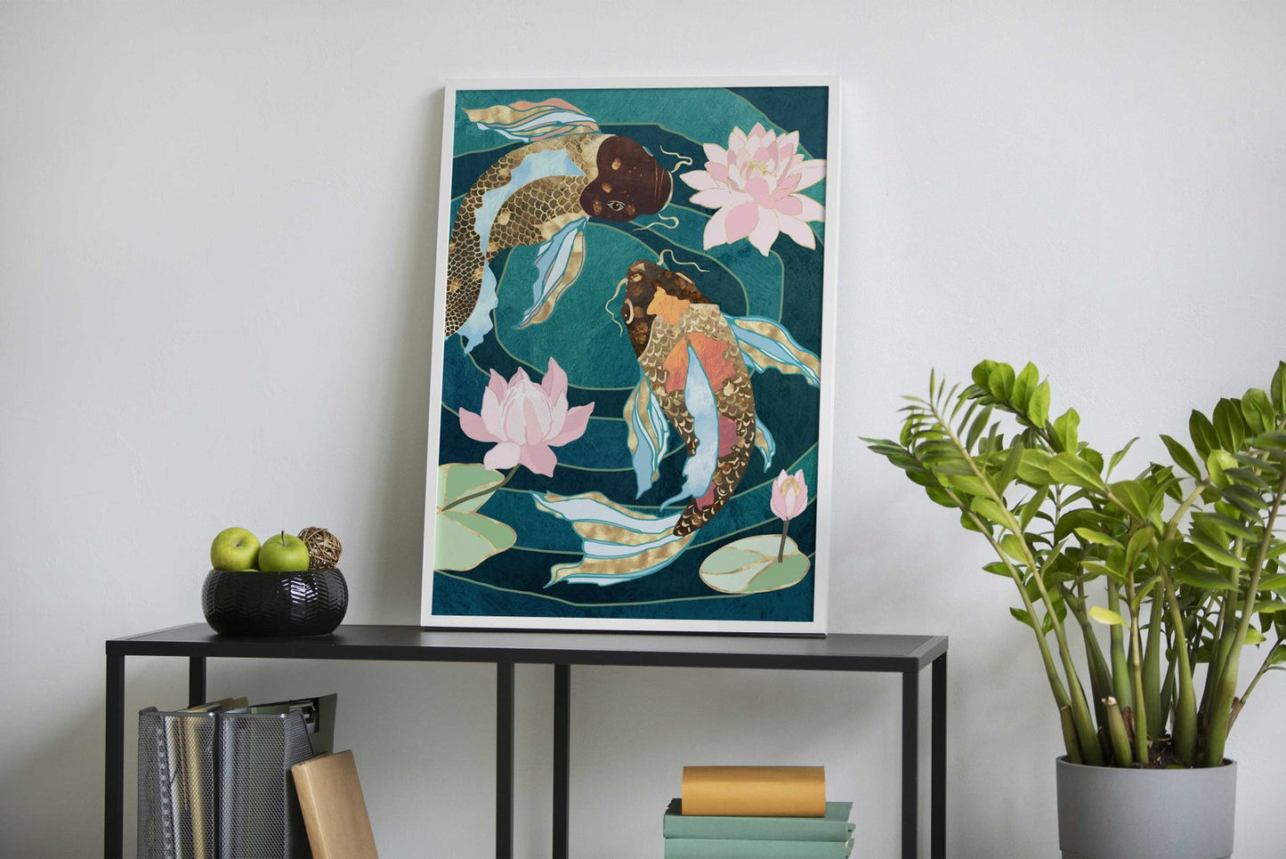 Metallic Koi III Asian Style Poster | Wall Art for Home & Office | High-Quality Print - High-Quality Visual Display