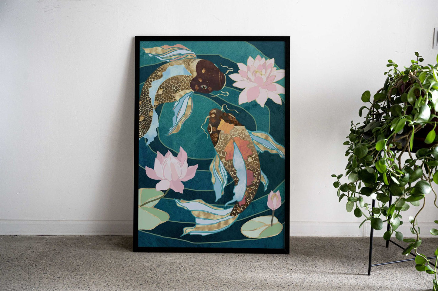Metallic Koi III Asian Style Poster | Wall Art for Home & Office | High-Quality Print - High-Quality Visual Display