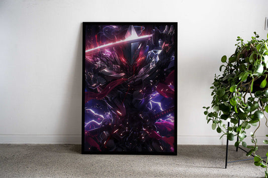 Metallic Samurai Warrior Asian Style Poster | Wall Art for Home & Office | High-Quality Print - High-Quality Visual Display