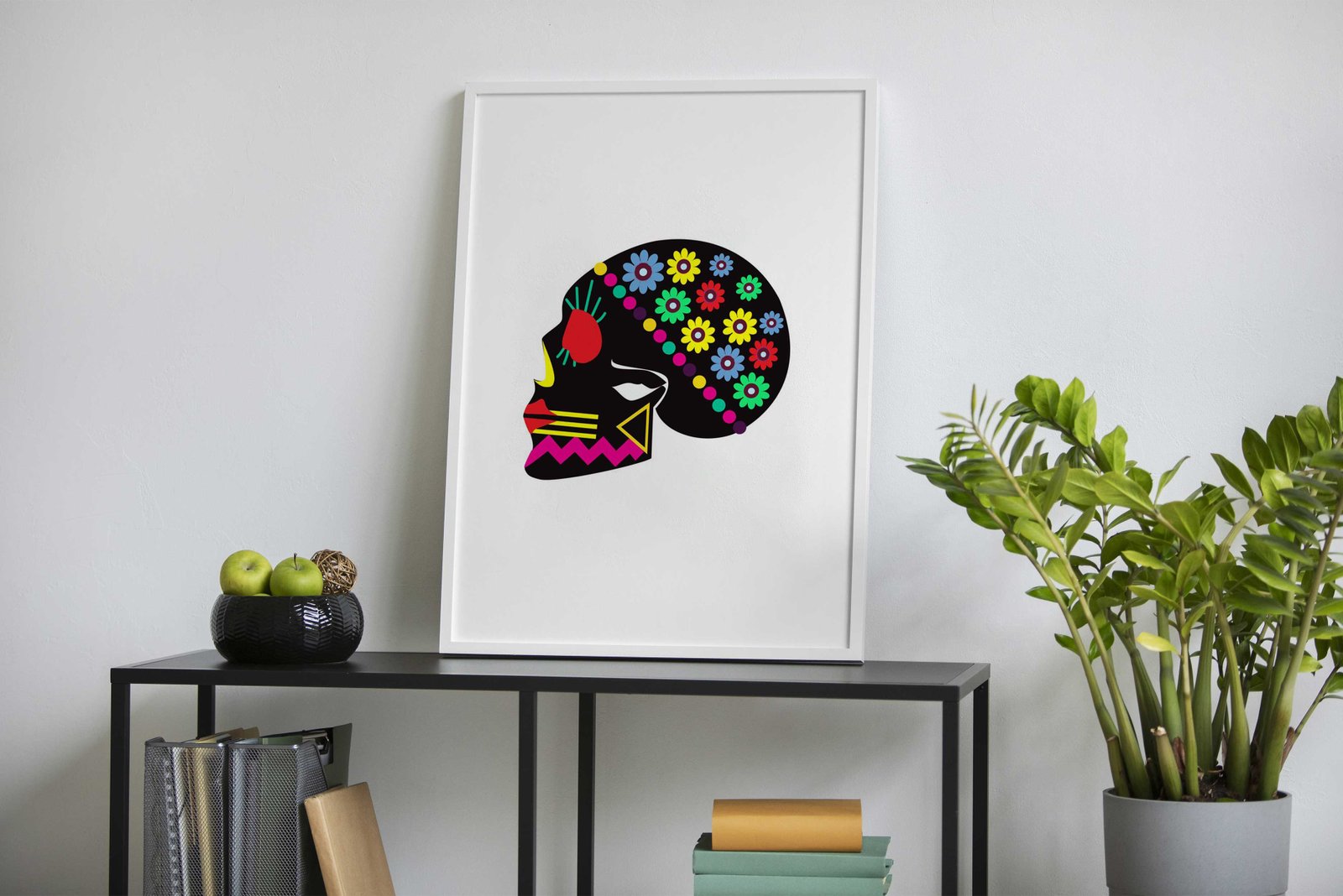 Mexican colorful skull sid Asian Style Poster | Wall Art for Home & Office | High-Quality Print - High-Quality Visual Display