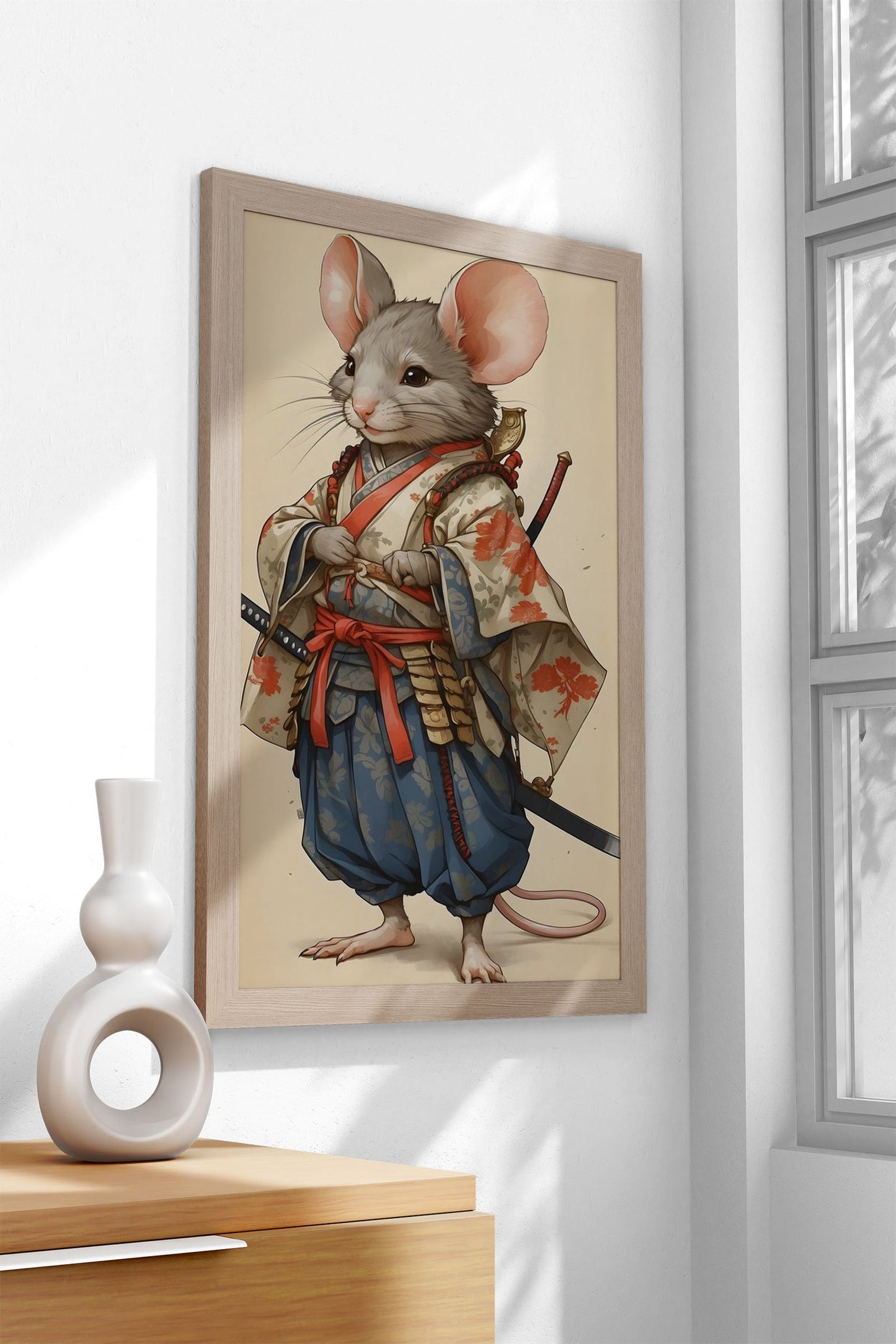 Mice Samurai Japan Asian Style Poster | Wall Art for Home & Office | High-Quality Print - High-Quality Visual Display