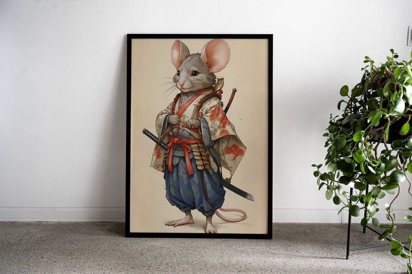 Mice Samurai Japan Asian Style Poster | Wall Art for Home & Office | High-Quality Print - High-Quality Visual Display