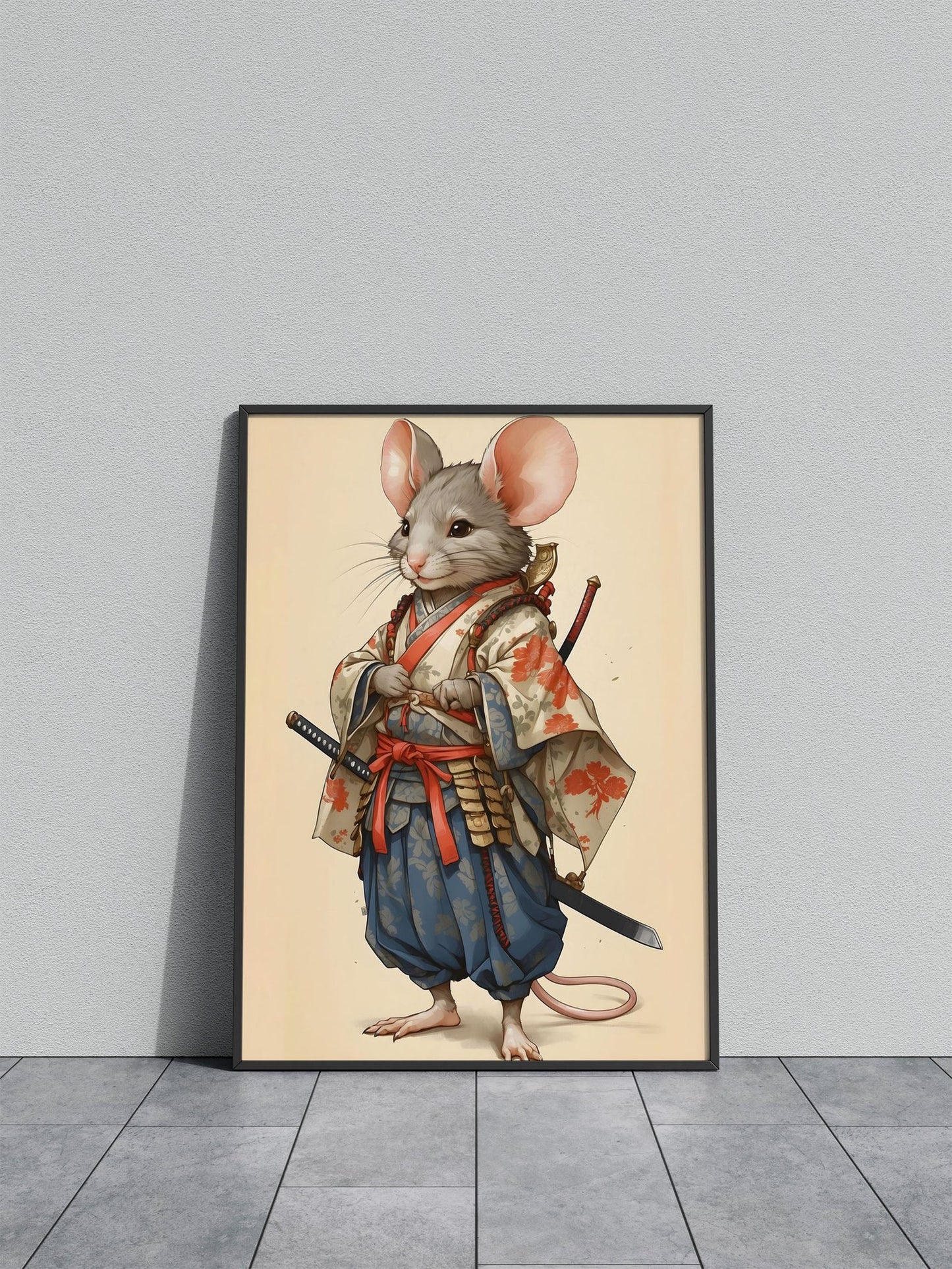 Mice Samurai Japan Asian Style Poster | Wall Art for Home & Office | High-Quality Print - High-Quality Visual Display