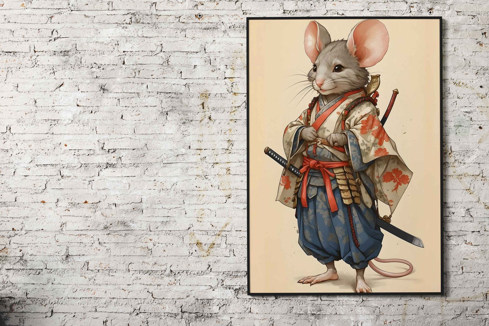 Mice Samurai Japan Asian Style Poster | Wall Art for Home & Office | High-Quality Print - High-Quality Visual Display