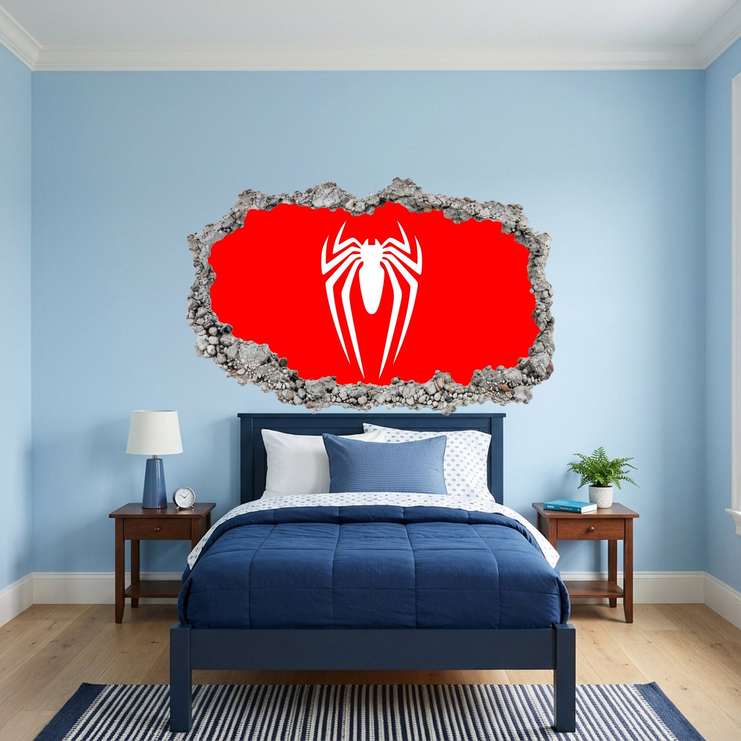 Miles Morales Spider-Verse 3D Effect Sticker 3D Wall Hole Decal 219