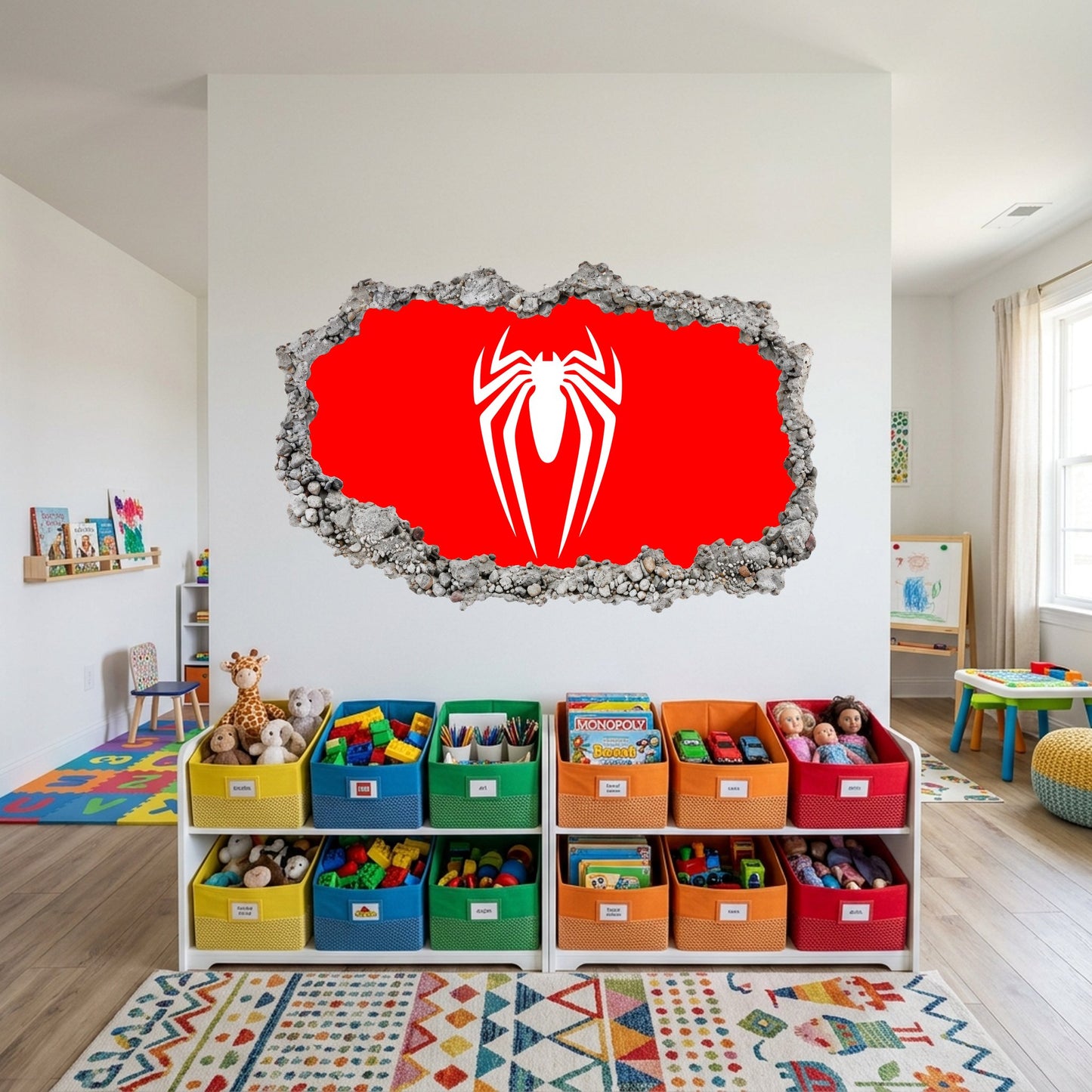Miles Morales Spider-Verse 3D Effect Sticker 3D Wall Hole Decal 219