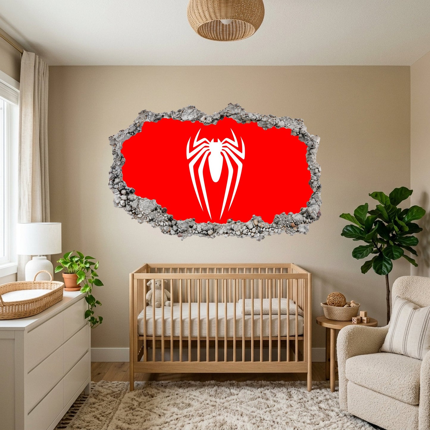 Miles Morales Spider-Verse 3D Effect Sticker 3D Wall Hole Decal 219