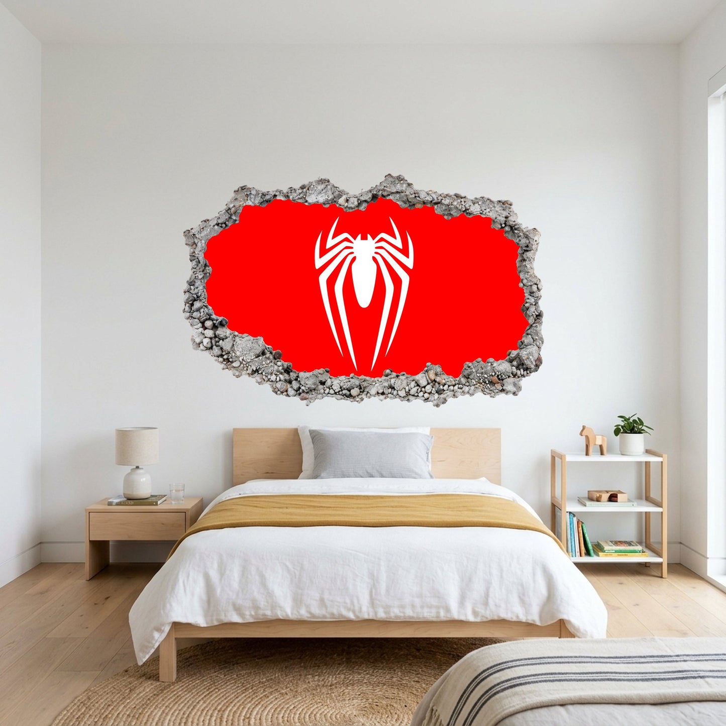 Miles Morales Spider-Verse 3D Effect Sticker 3D Wall Hole Decal 219