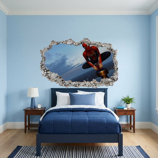 Miles Morales Spider-Verse 3D Smashed Wall Decal 3D Effect Sticker 220