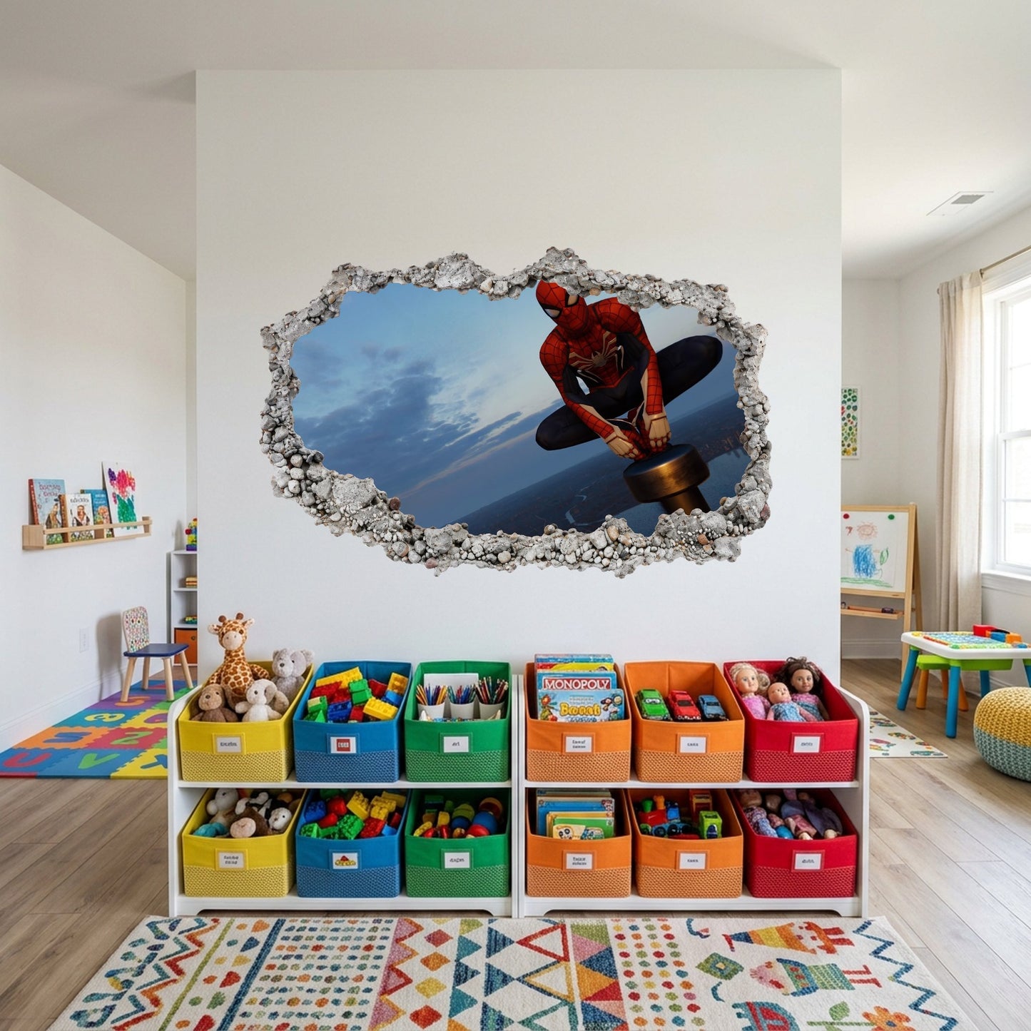 Miles Morales Spider-Verse 3D Smashed Wall Decal 3D Effect Sticker 220