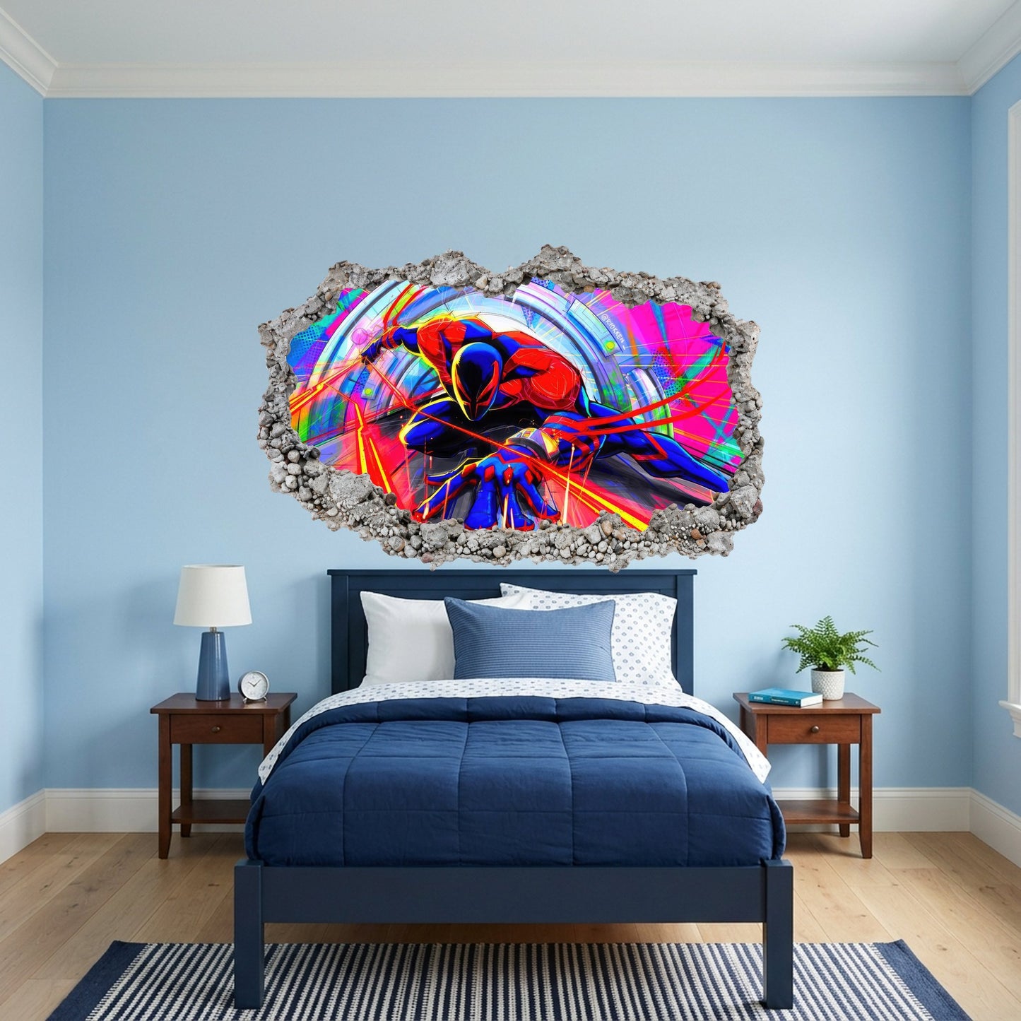 Miles Morales Spider-Verse Kids Room Decor 3D Effect Sticker 267