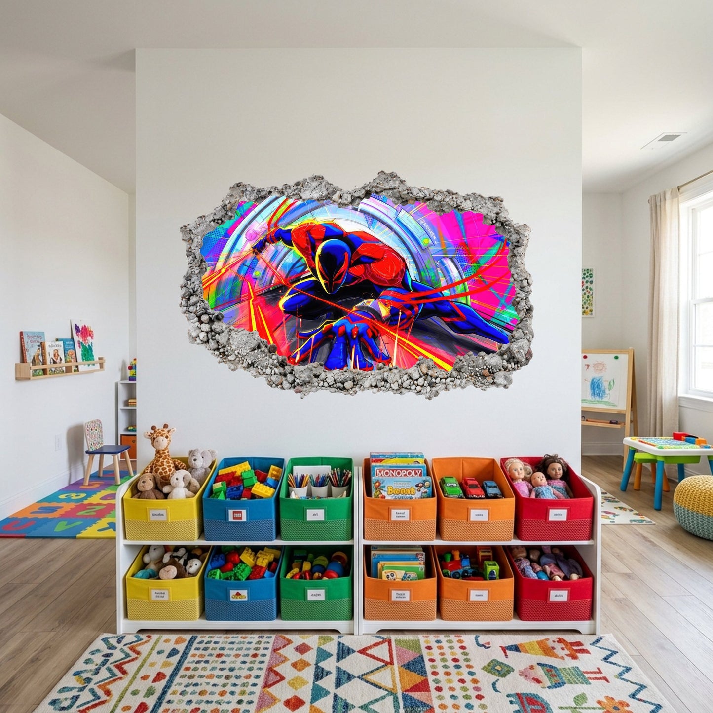 Miles Morales Spider-Verse Kids Room Decor 3D Effect Sticker 267