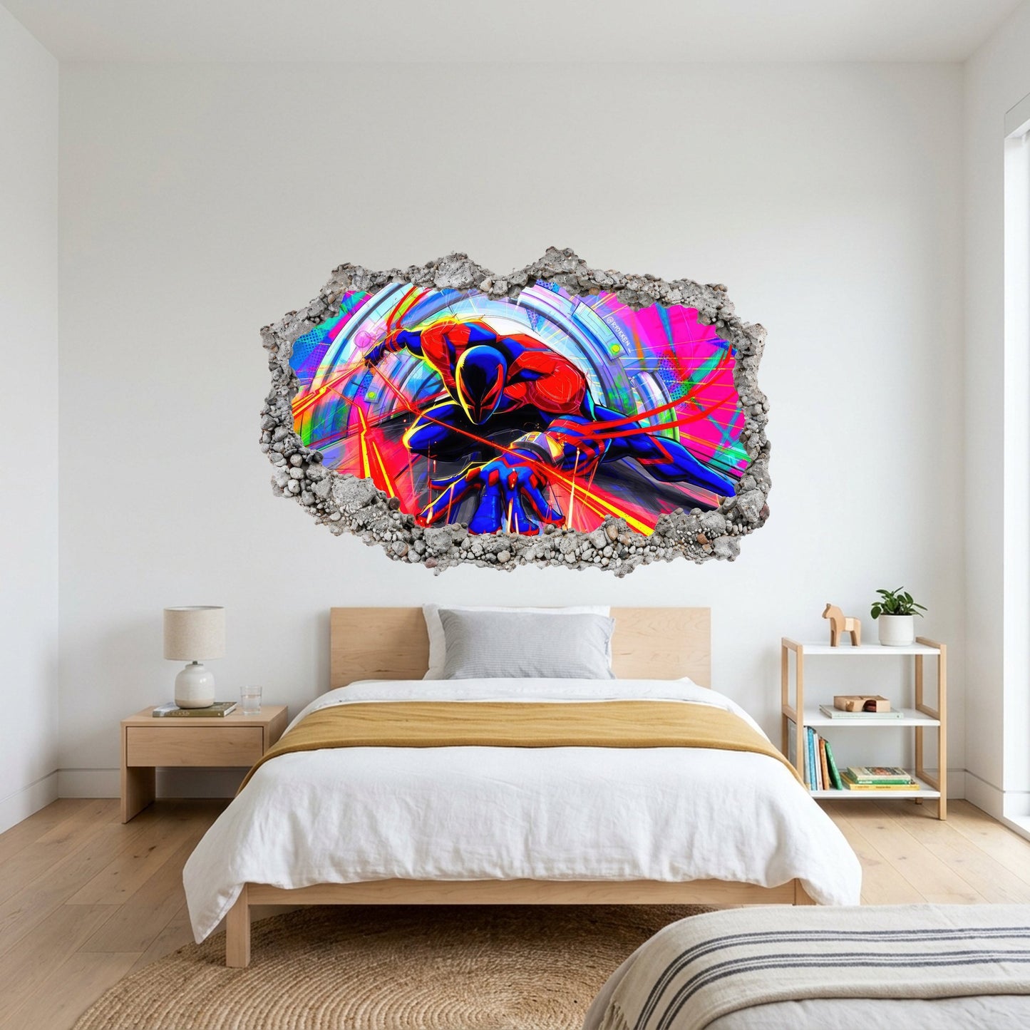 Miles Morales Spider-Verse Kids Room Decor 3D Effect Sticker 267
