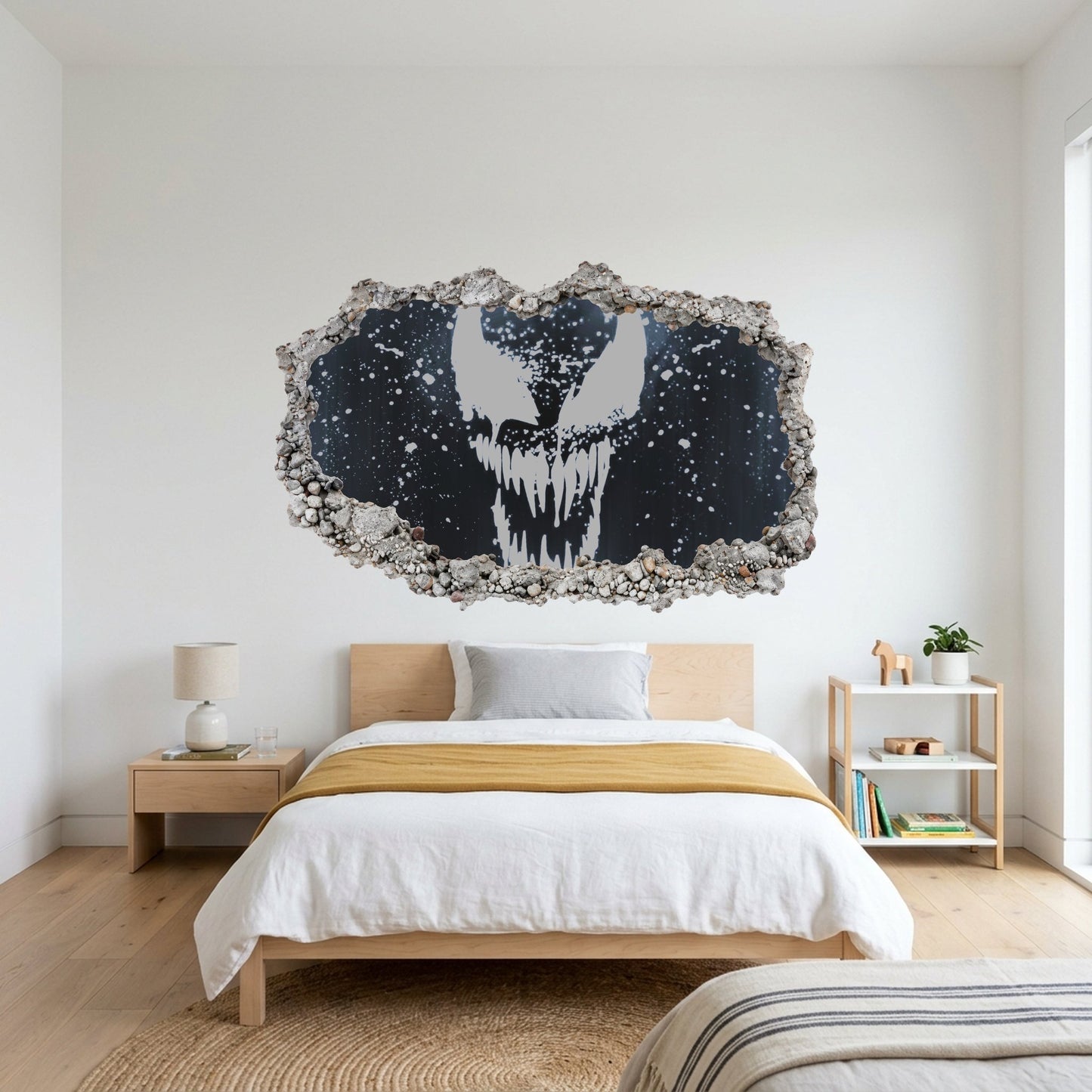 Miles Morales Spider-Verse Playroom Art Decal 3D Wall Hole Decal 231