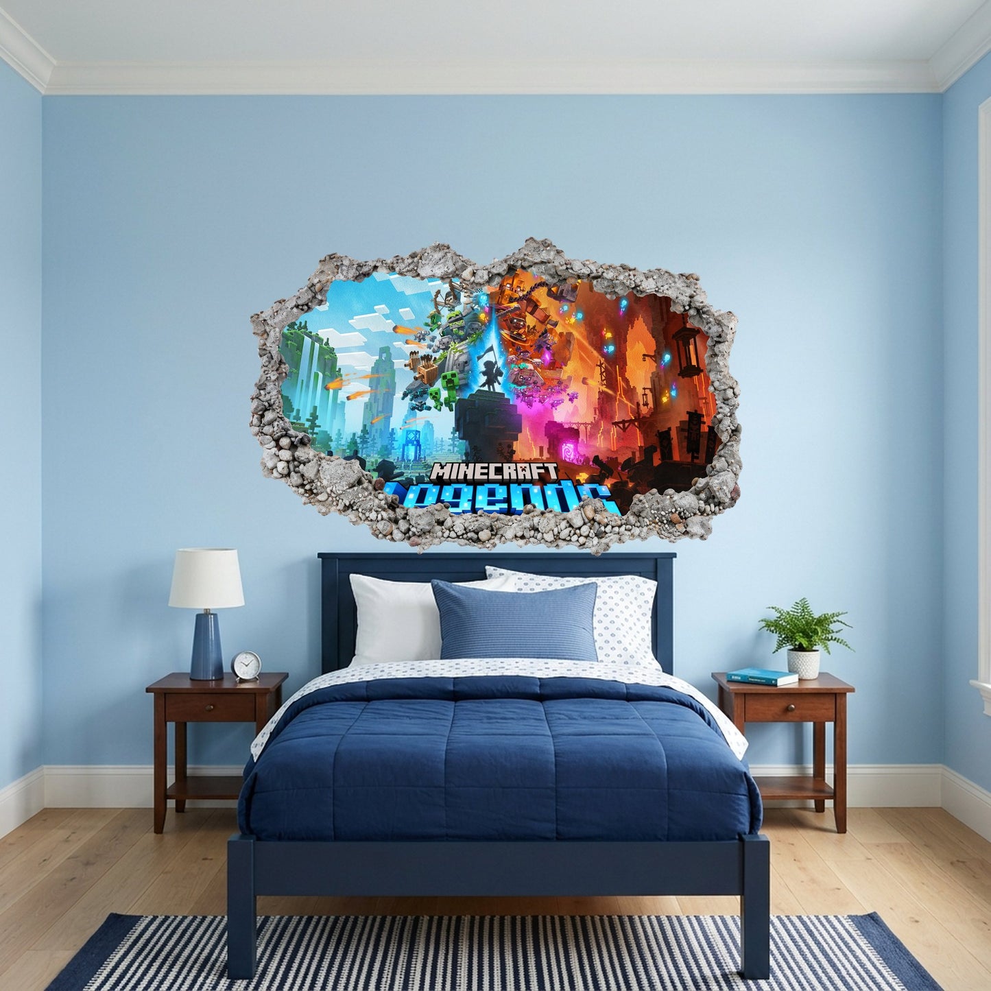Minecraft Gaming World 3D Wall Hole Decal Bedroom Decor 146